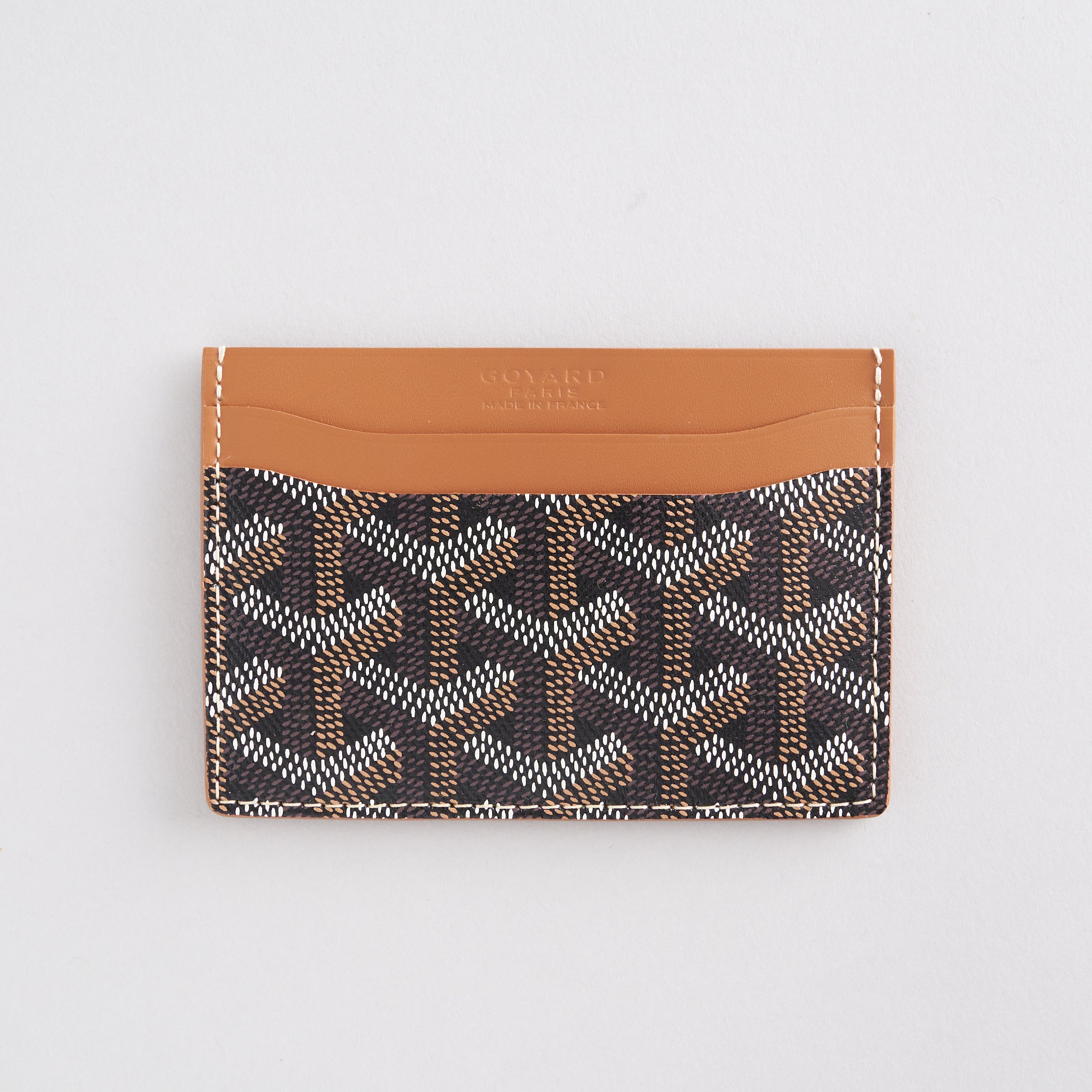 Goyard St. Sulpice Card Holder Black/Tan