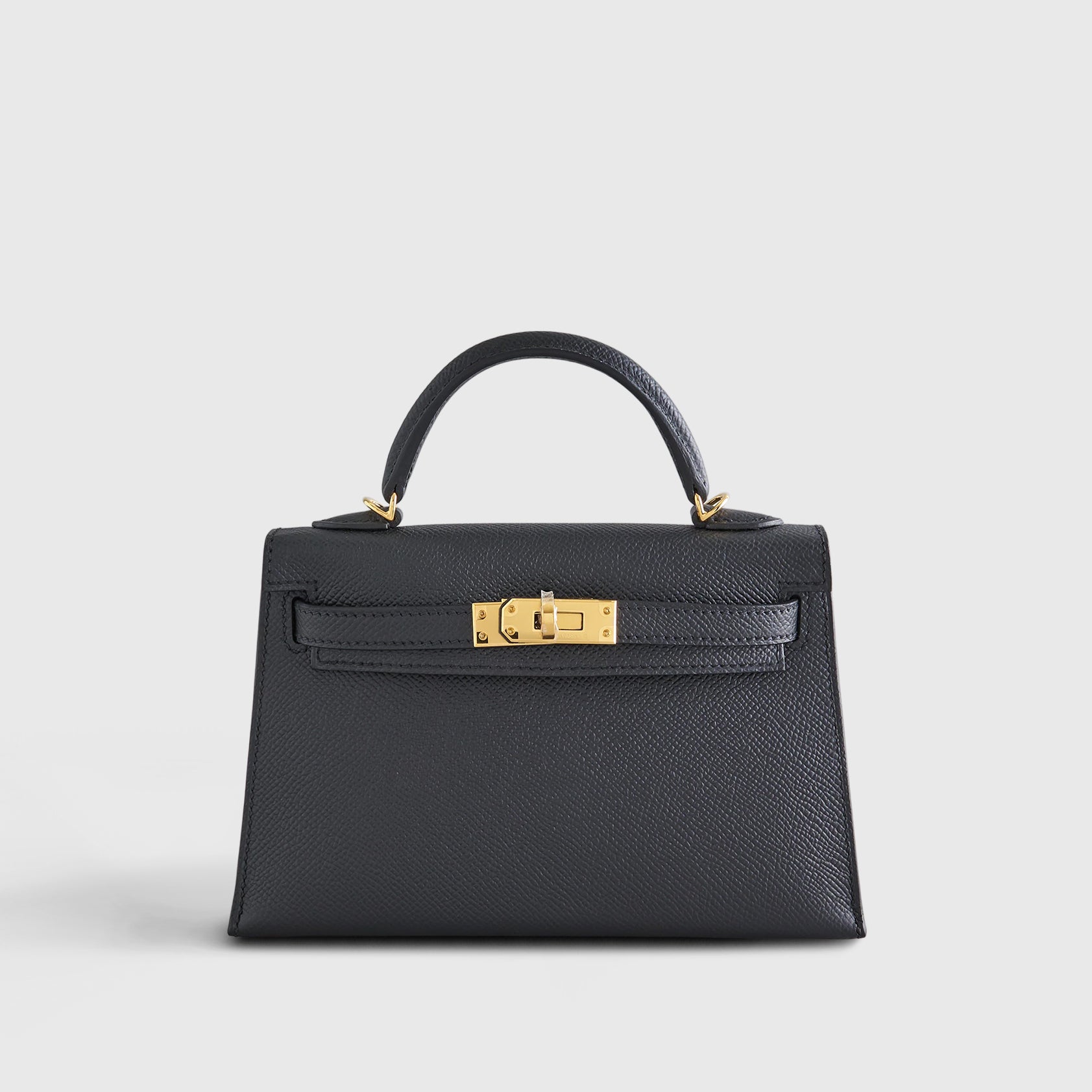 Hermès Kelly Mini Epsom Sellier Black Gold Hardware