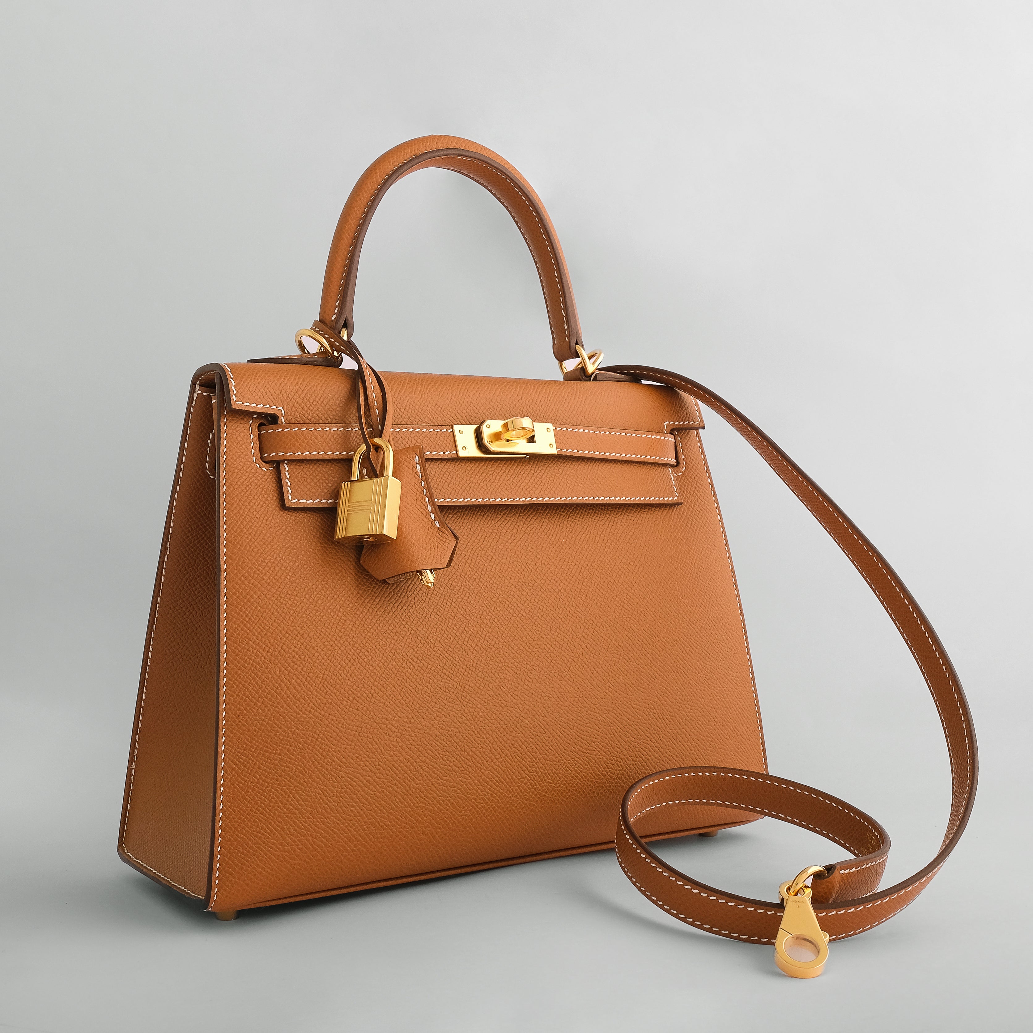 Hermès Kelly 25 Epsom Gold Sellier Gold Hardware