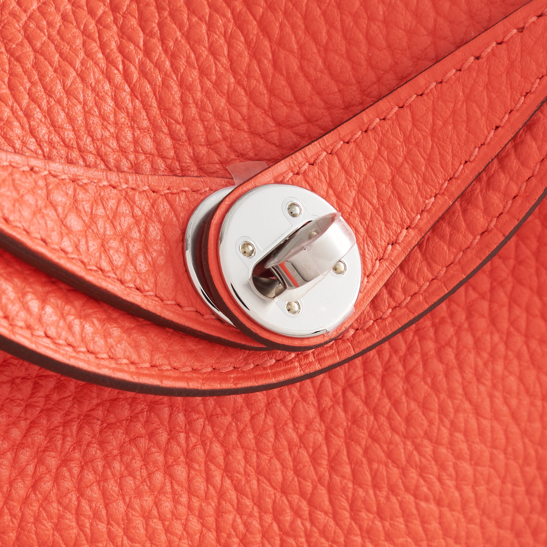 Hermès Lindy 20 Clemence Go Orange Field Palladium Hardware