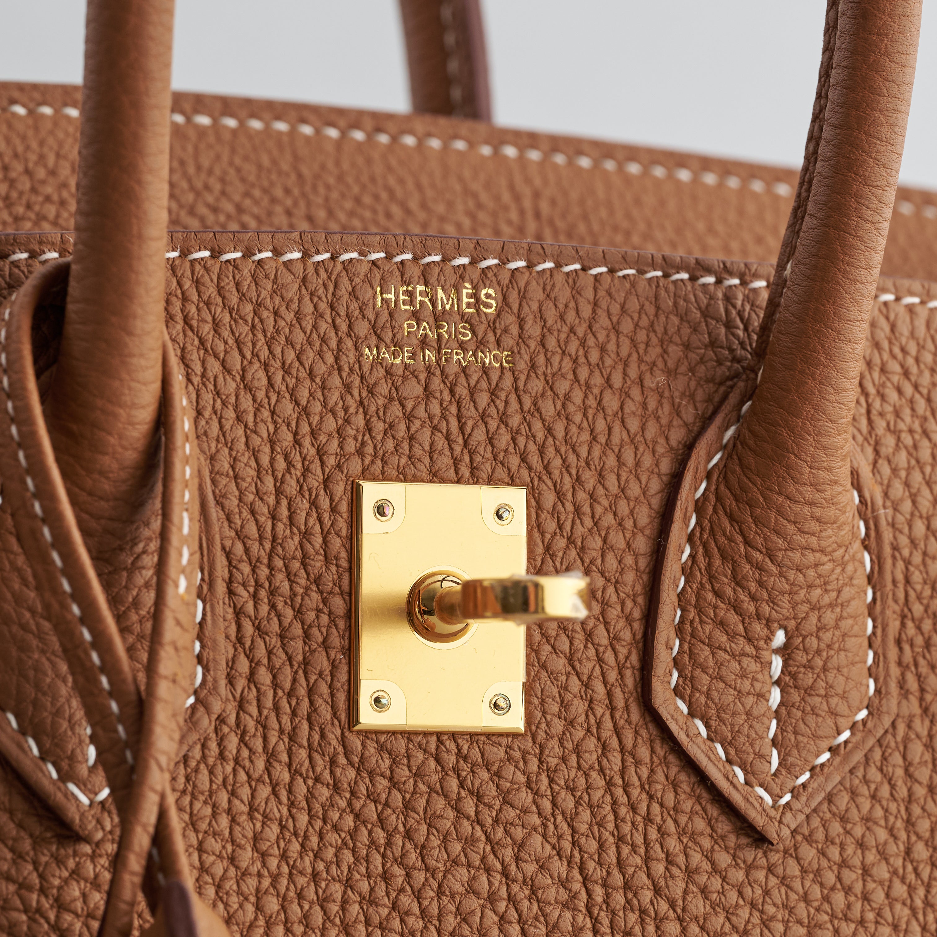 Hermès Birkin 25 Togo Gold Gold Hardware Retourne