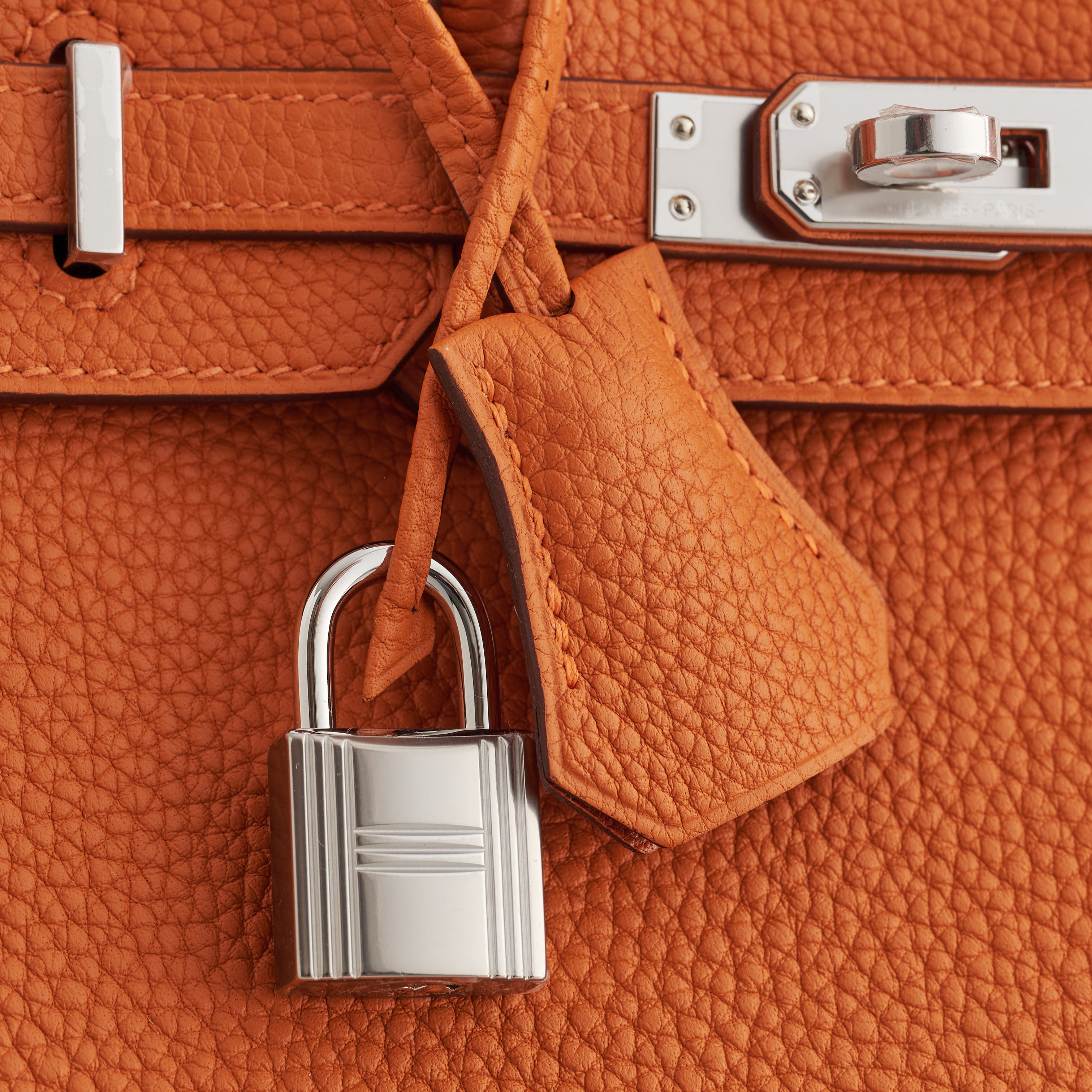 Hermès Birkin 25 Togo Orange Palladium Hardware