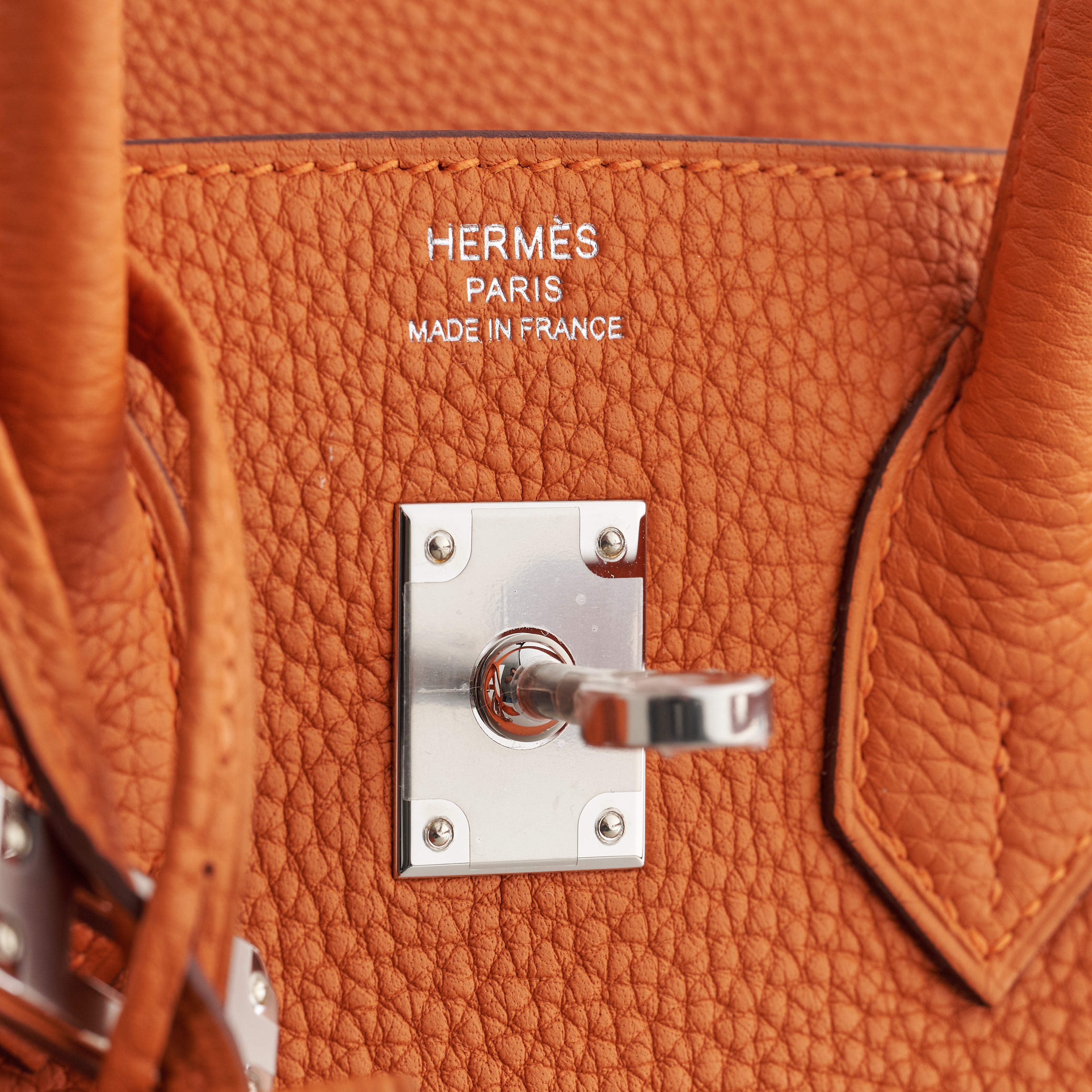 Hermès Birkin 25 Togo Orange Palladium Hardware