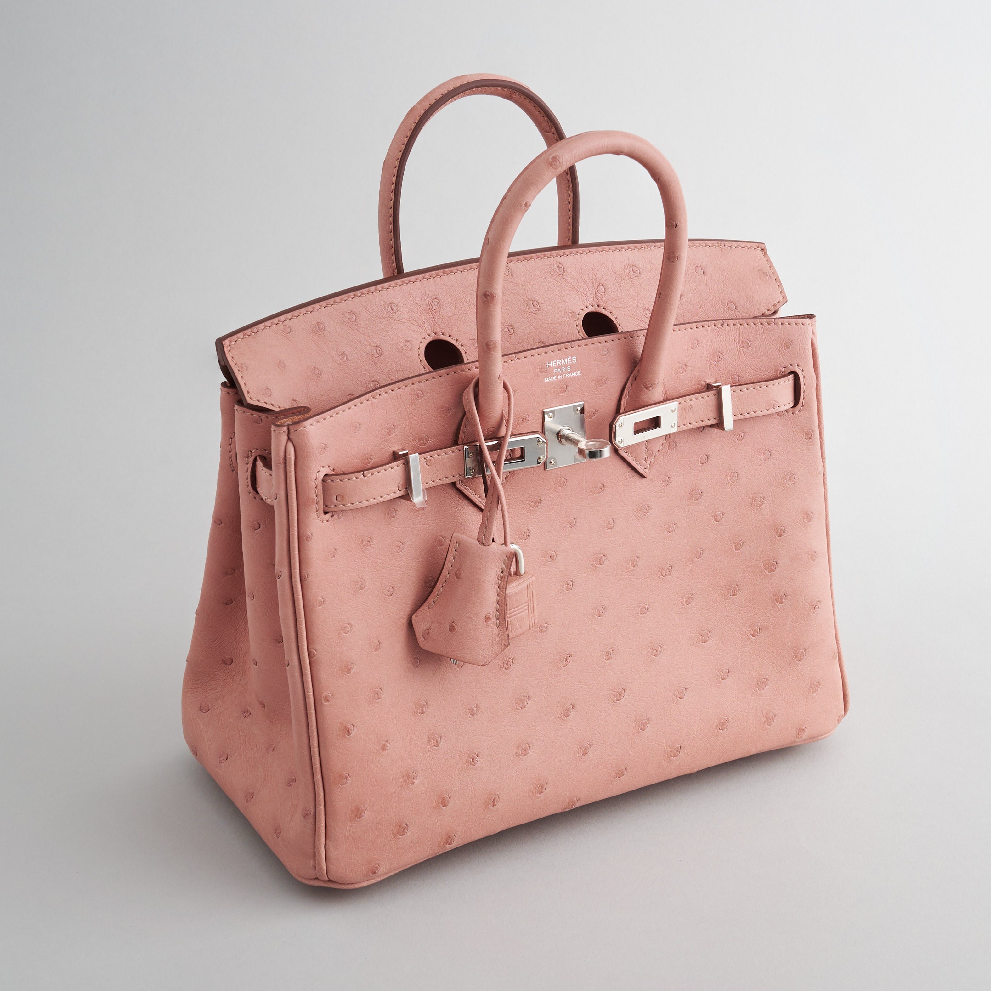 Hermès Birkin 25 Ostrich Terre Cuite Palladium Hardware