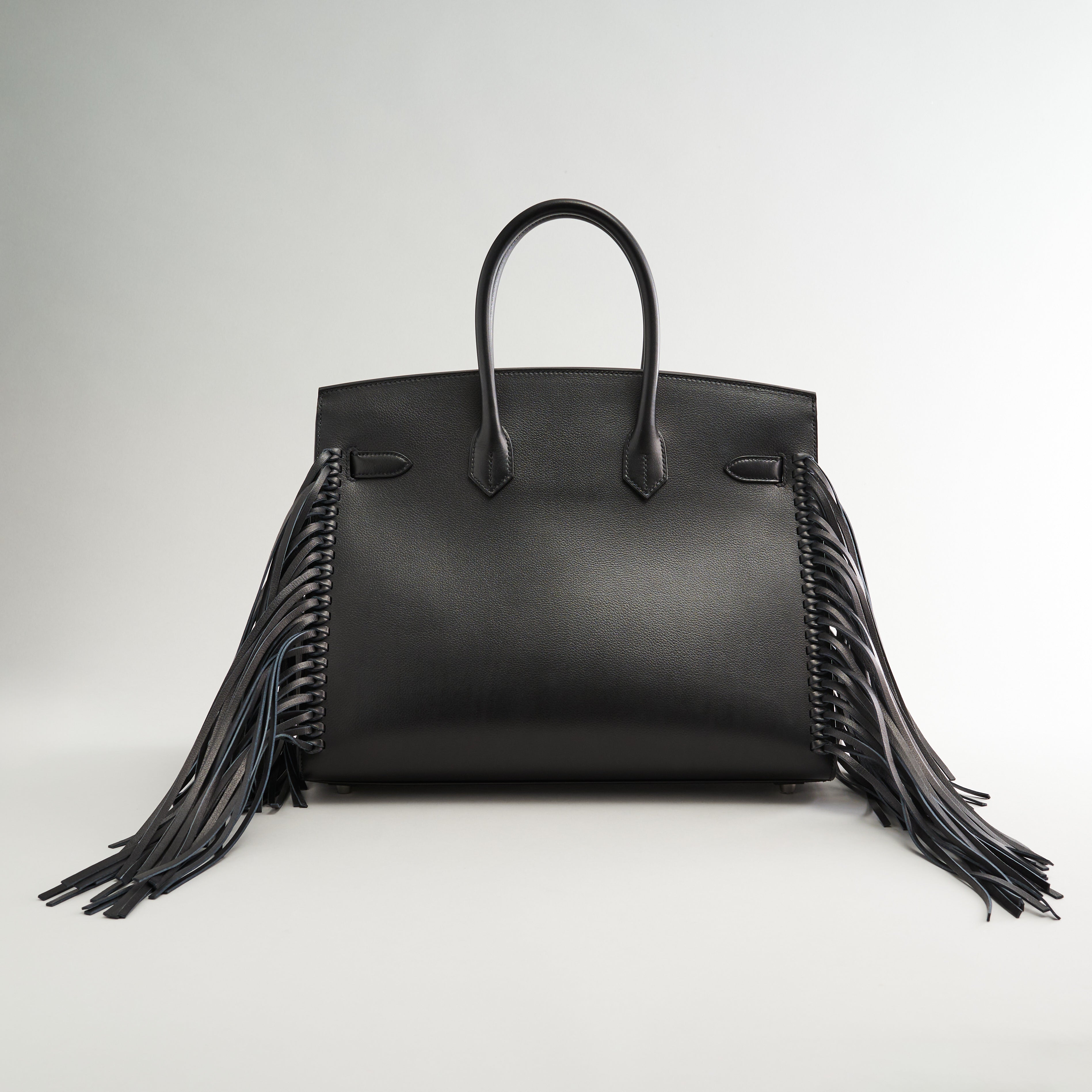 Hermès Birkin Anate Fringe 35 Black Palladium Hardware