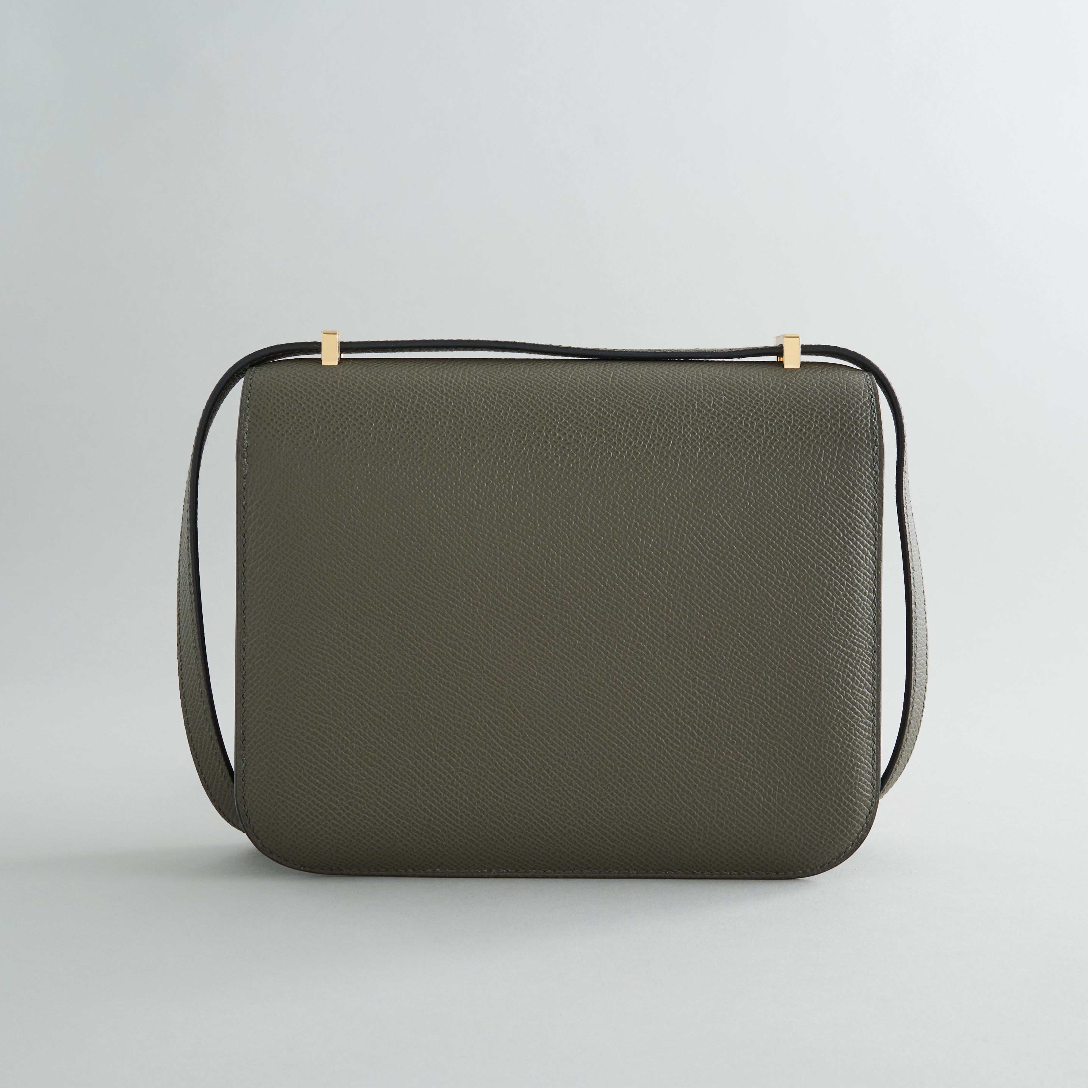 Hermès Constance 18 Epsom Vert De Gris Permabrass