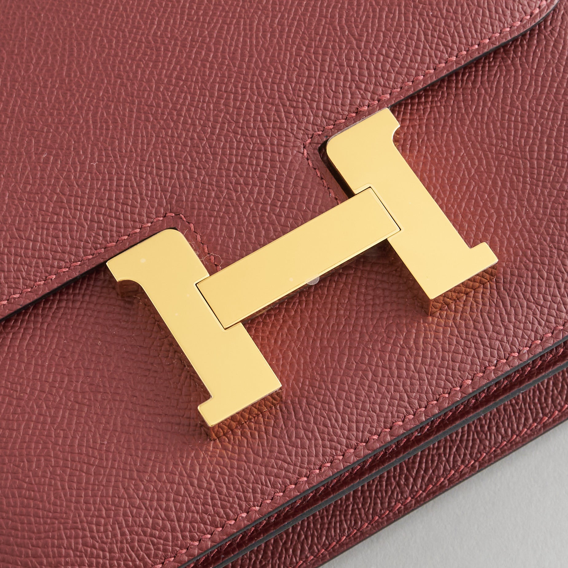 Hermès Constance 18 Epsom Rouge H Gold Hardware