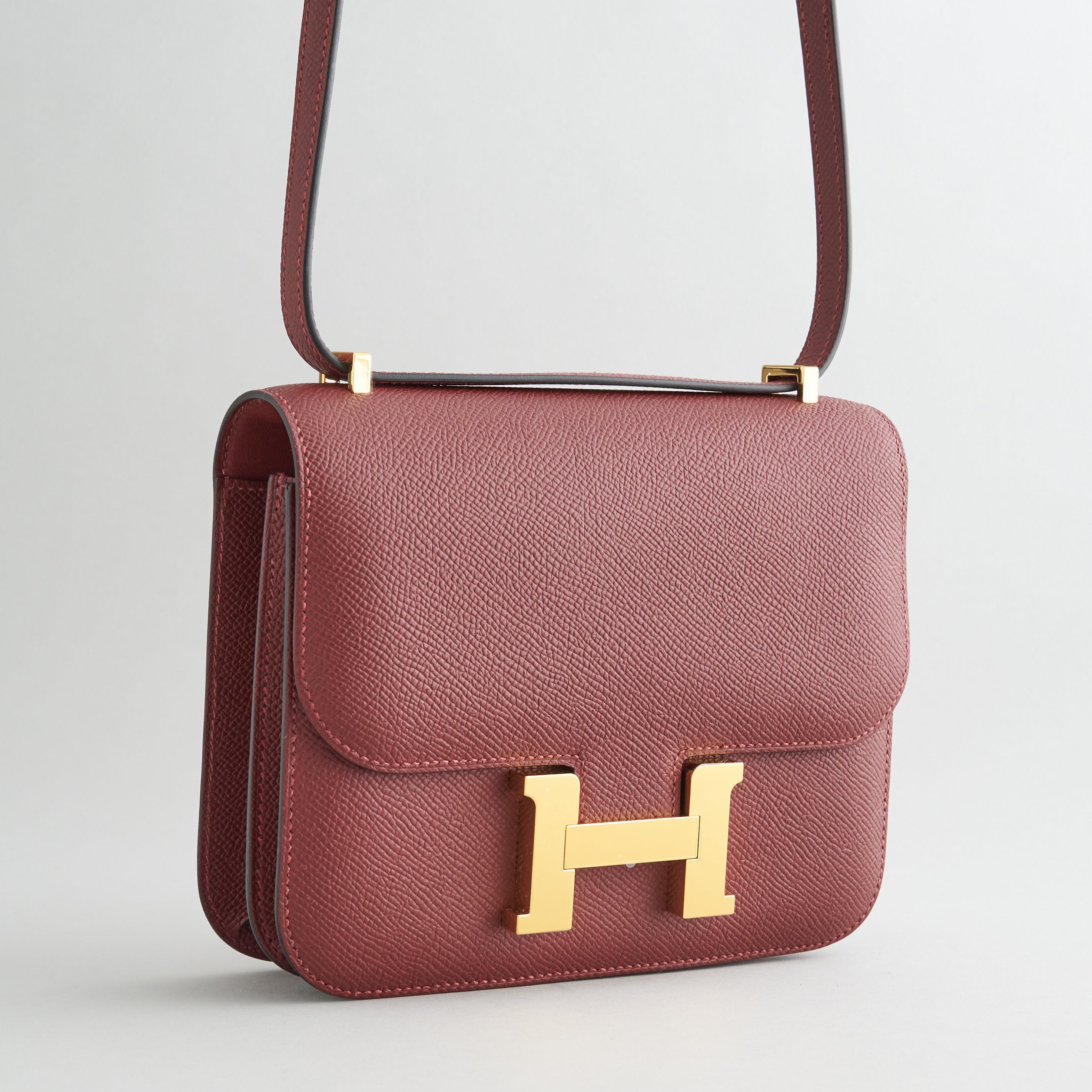 Hermès Constance 18 Epsom Rouge H Gold Hardware