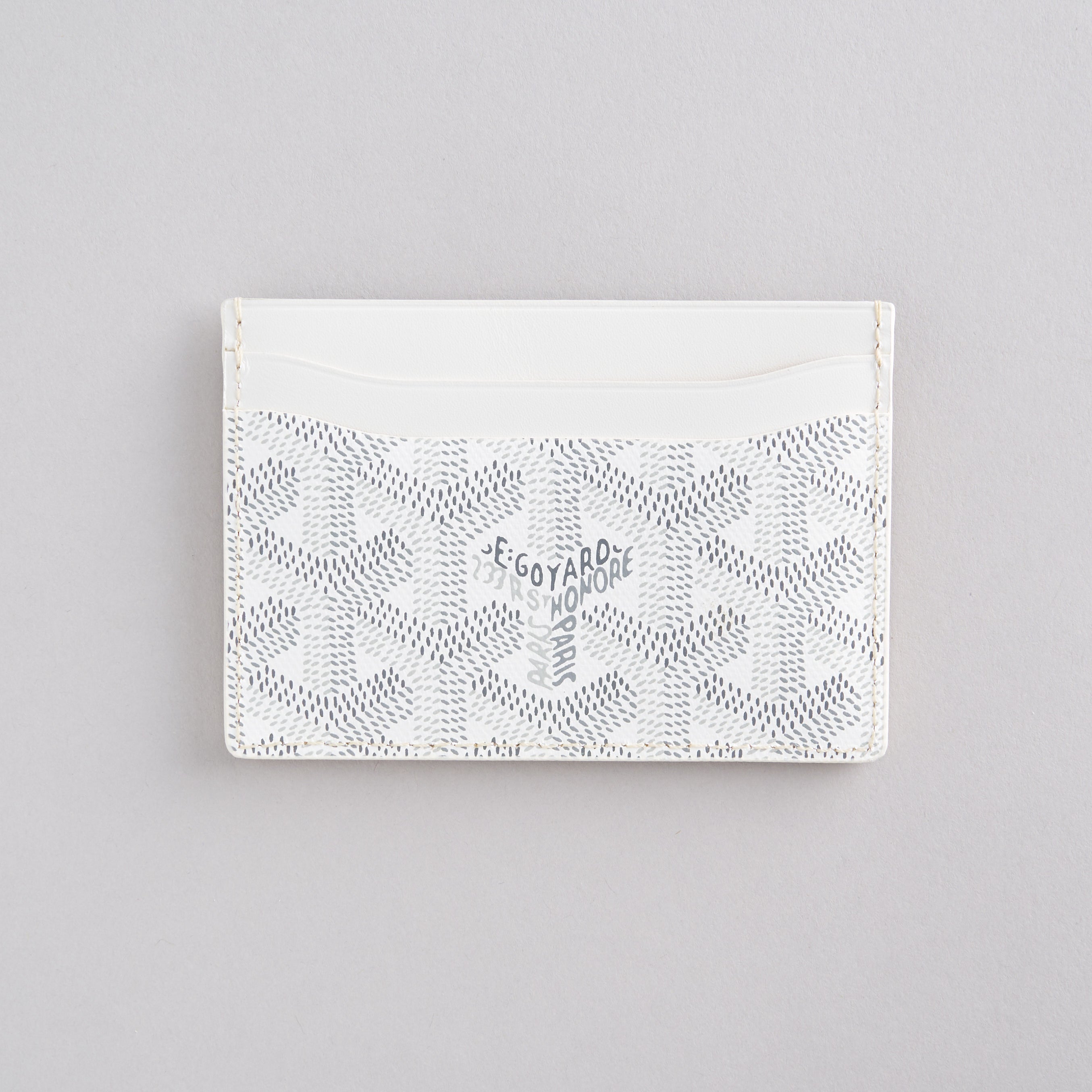 Goyard card holder white best sale