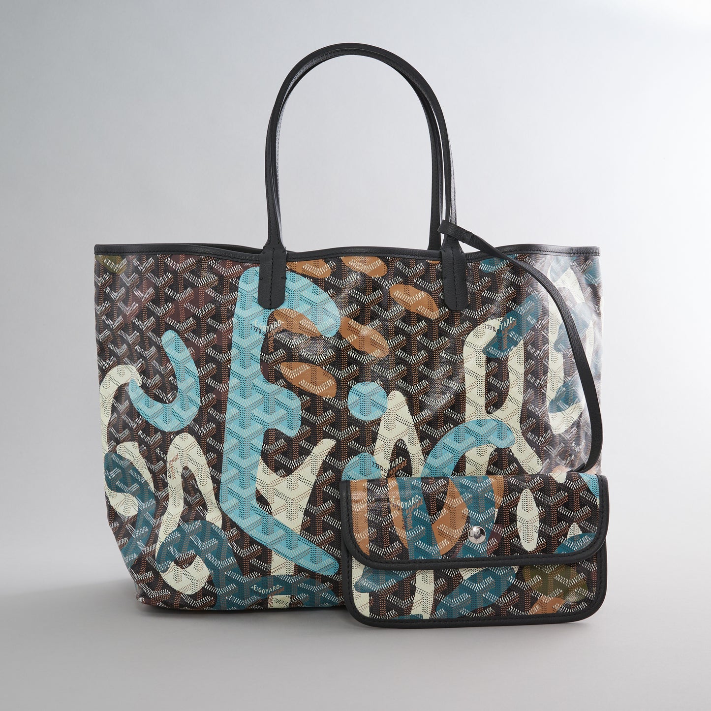 Goyard St. Louis Tote PM Black/Blue/Tan Camo Limited Edition