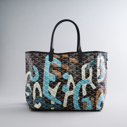 Goyard St. Louis Tote PM Black/Blue/Tan Camo Limited Edition