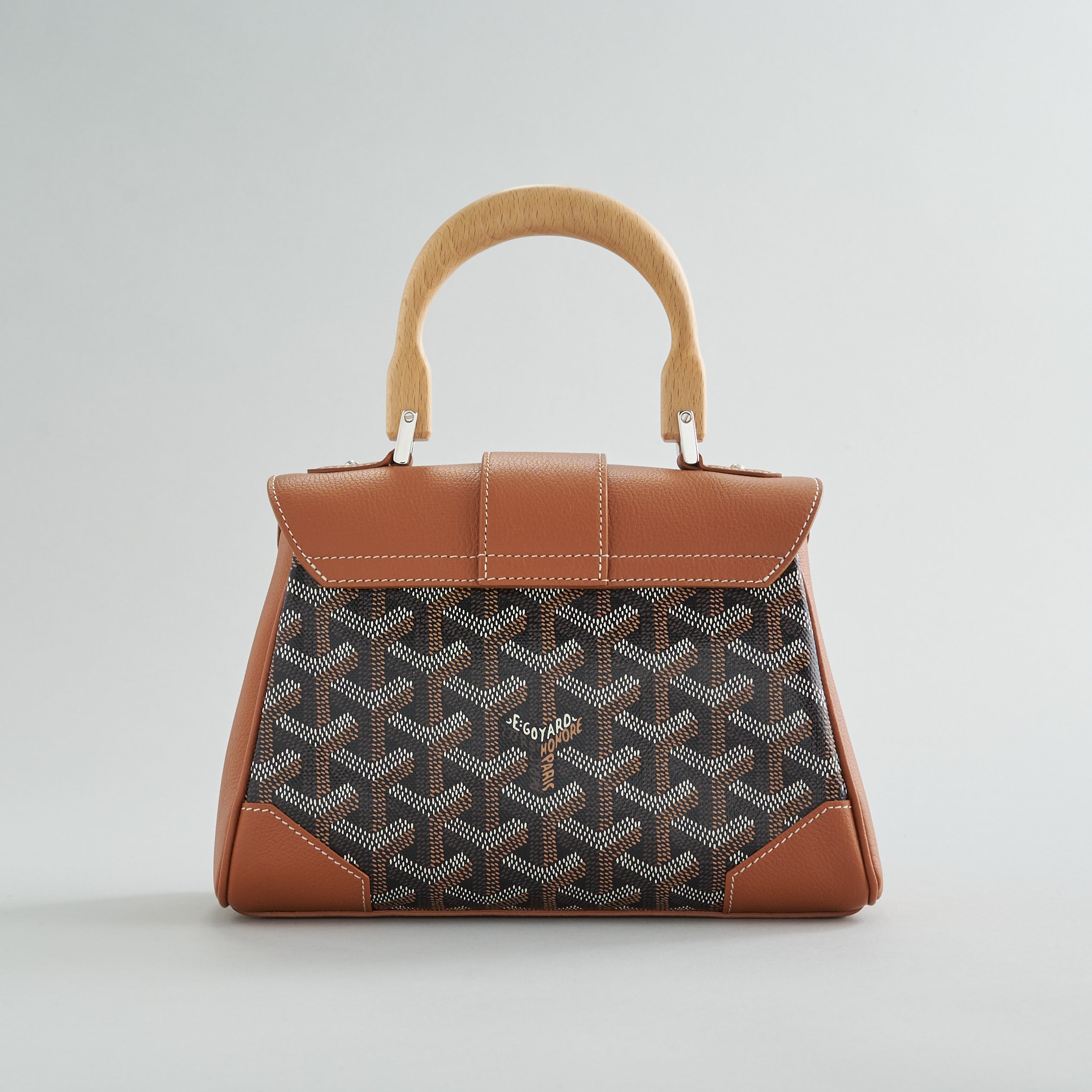 Goyard Saigon Mini Black/Tan Palladium Hardware