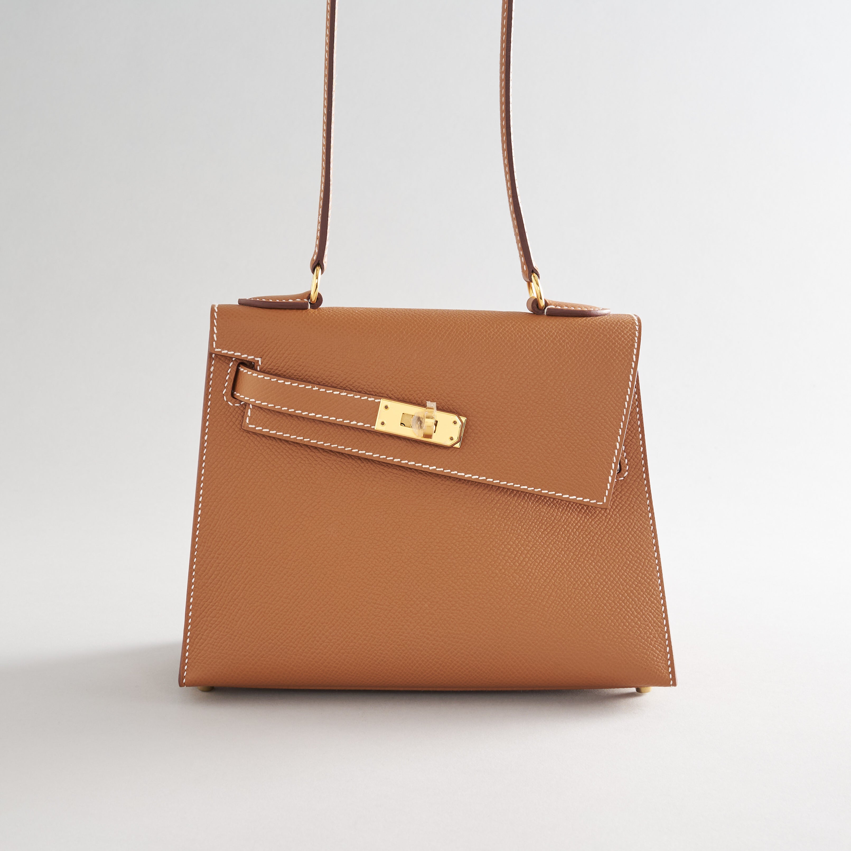 Hermès Kelly en Desordre 20 Gold Epsom Gold Hardware Sellier