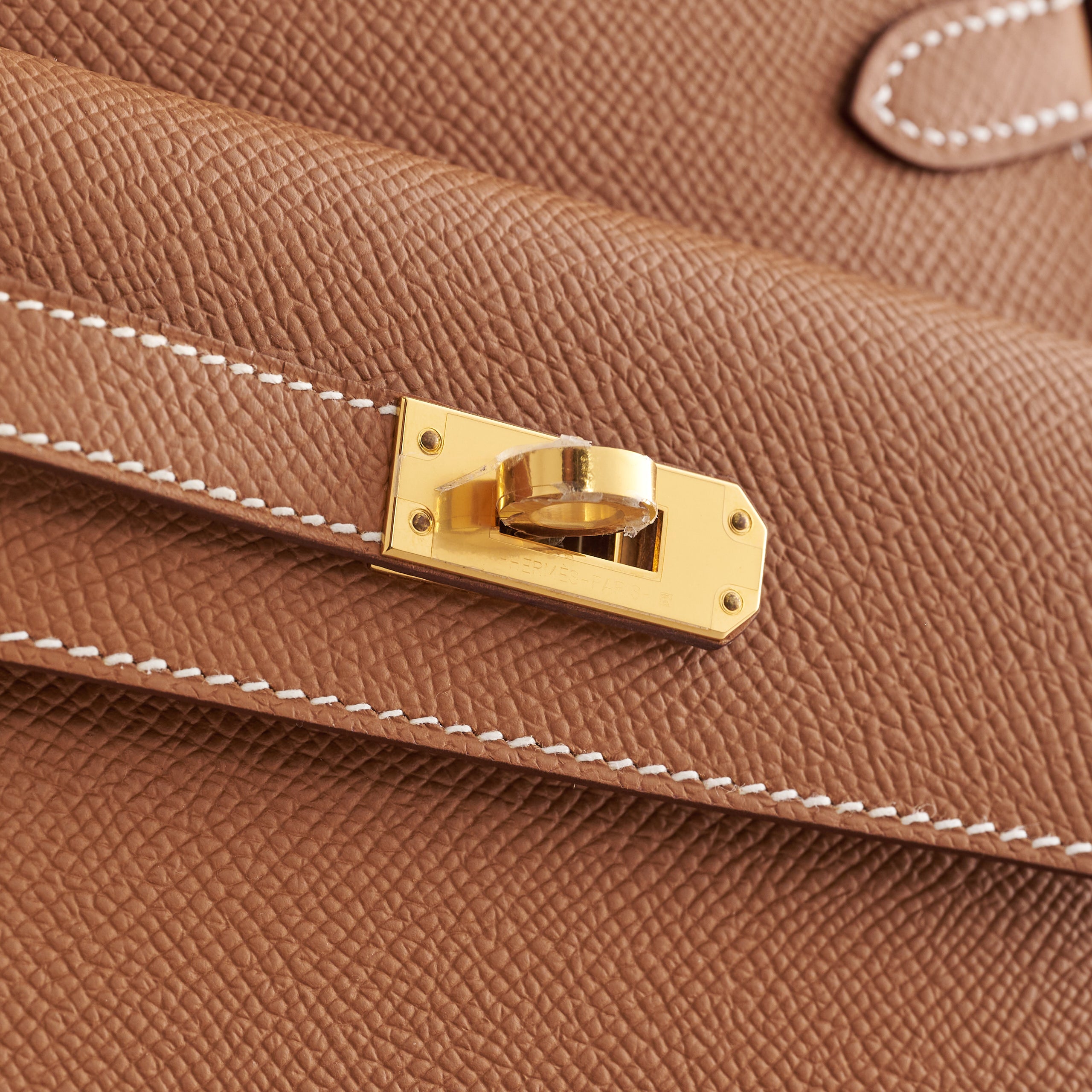 Hermès Kelly en Desordre 20 Gold Epsom Sellier Gold Hardware