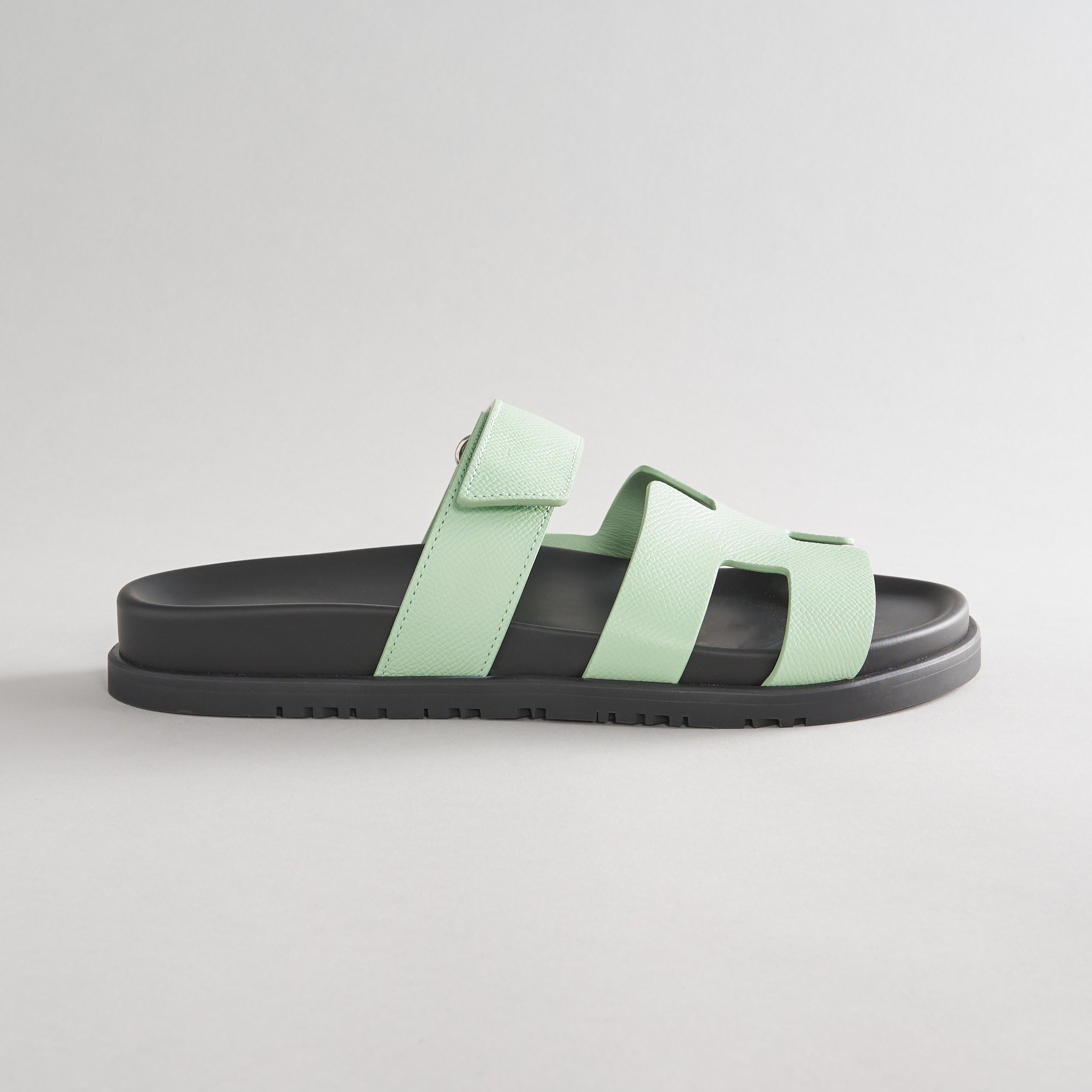 Hermès Chypre Sandals Epsom Vert Jade