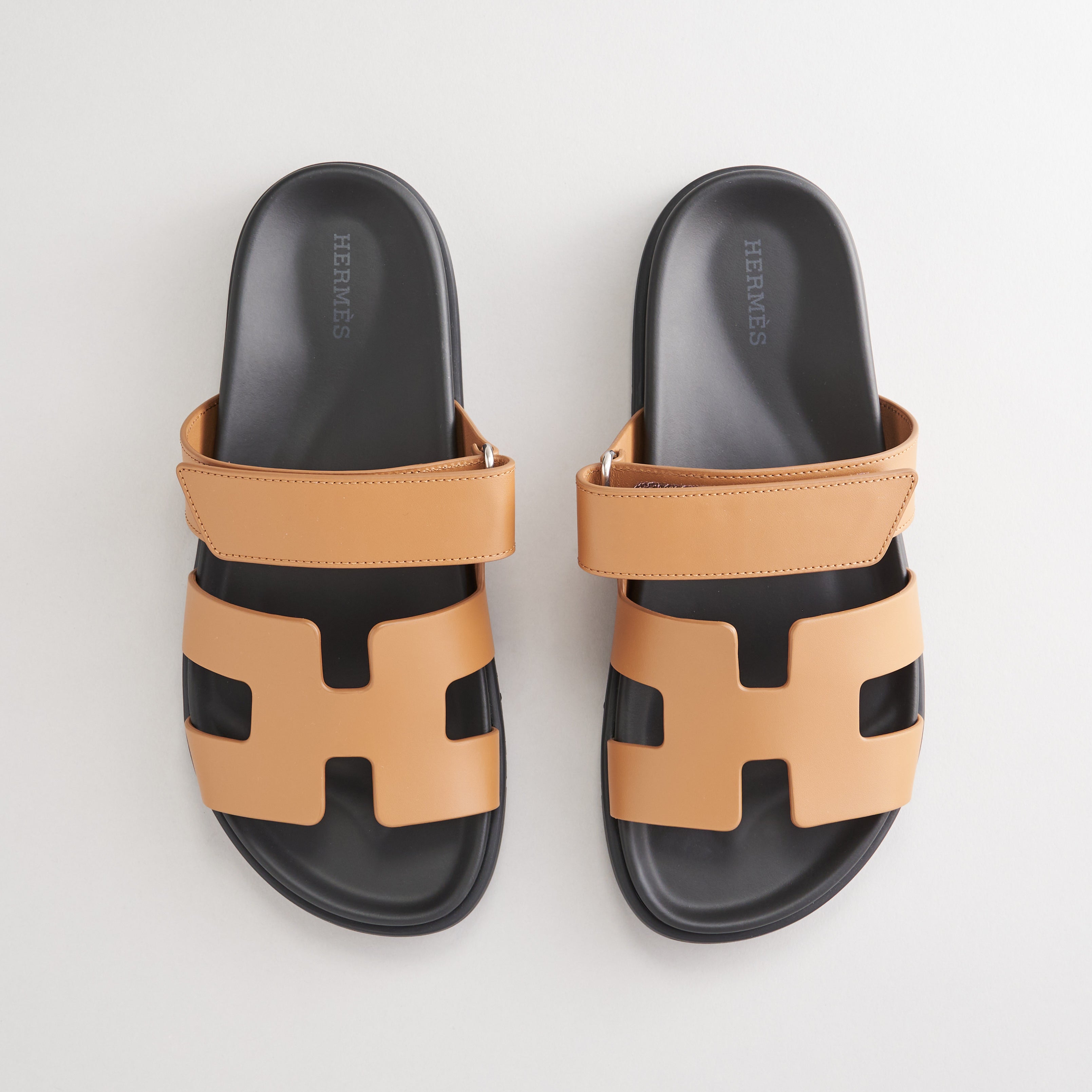 Hermès Chypre Sandals Calfskin Natural