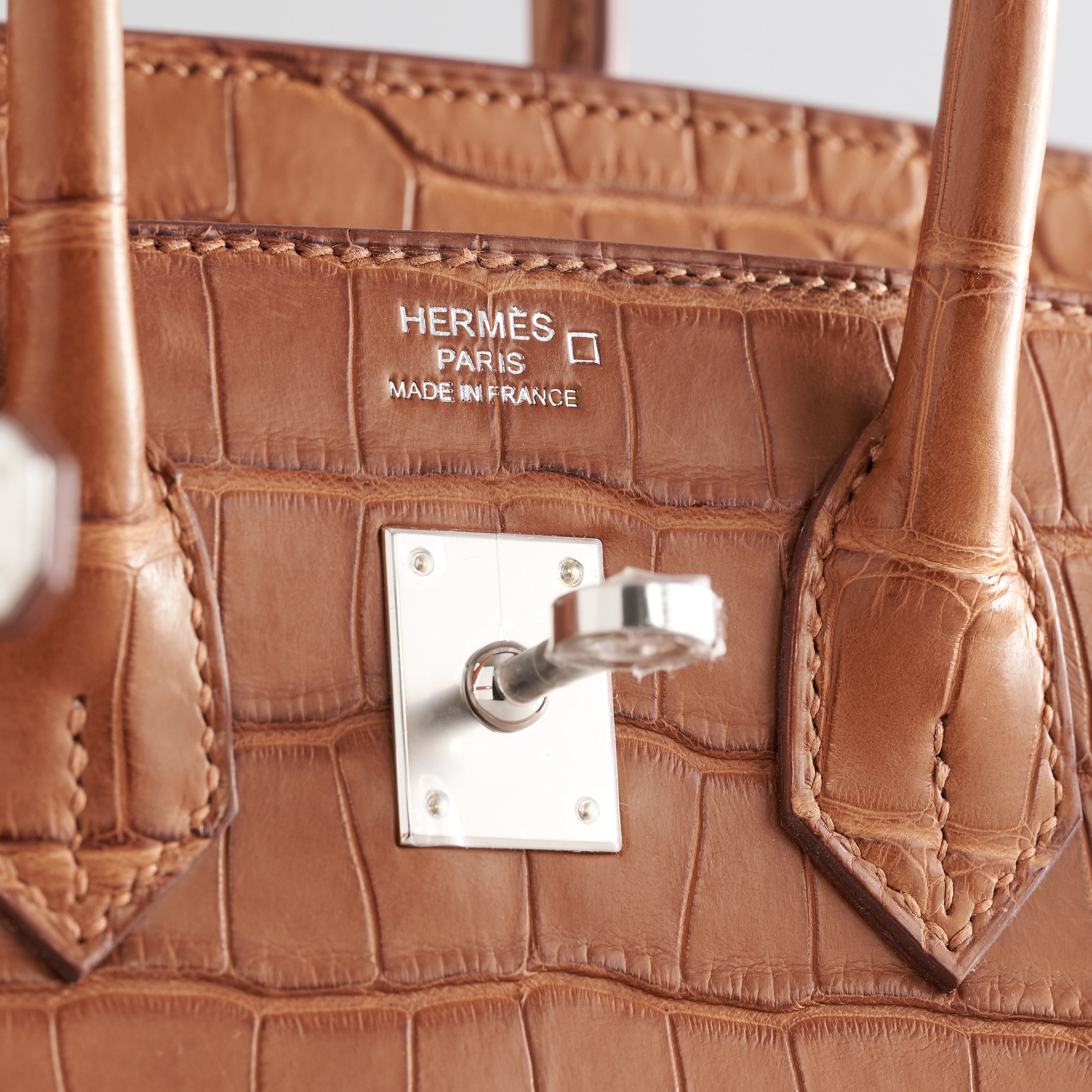 Hermès Birkin 25 Alligator Gold Palladium Hardware Matte Sellier