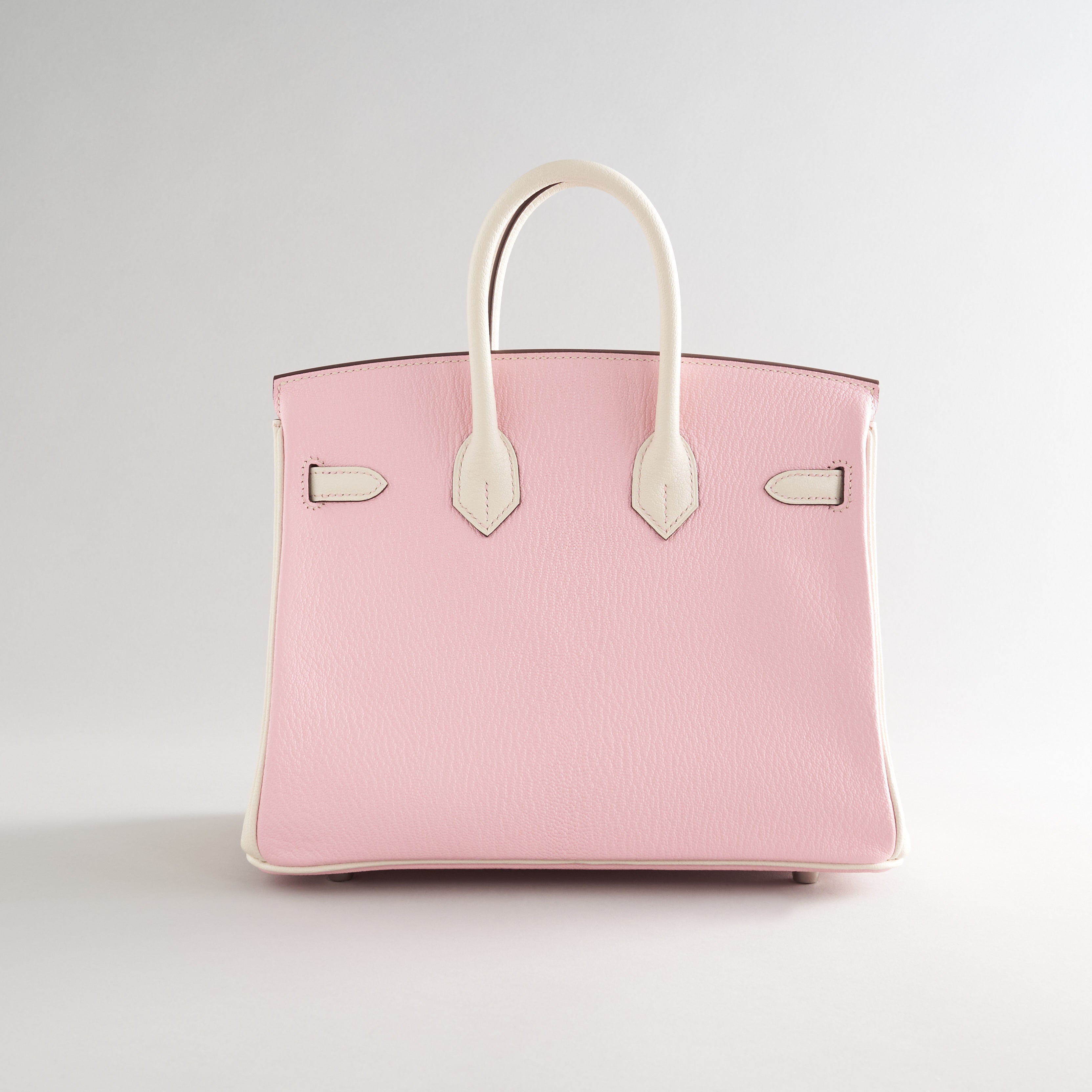 Hermès Birkin 25 Chevre Rose Sakura / Nata Palladium Hardware HSS