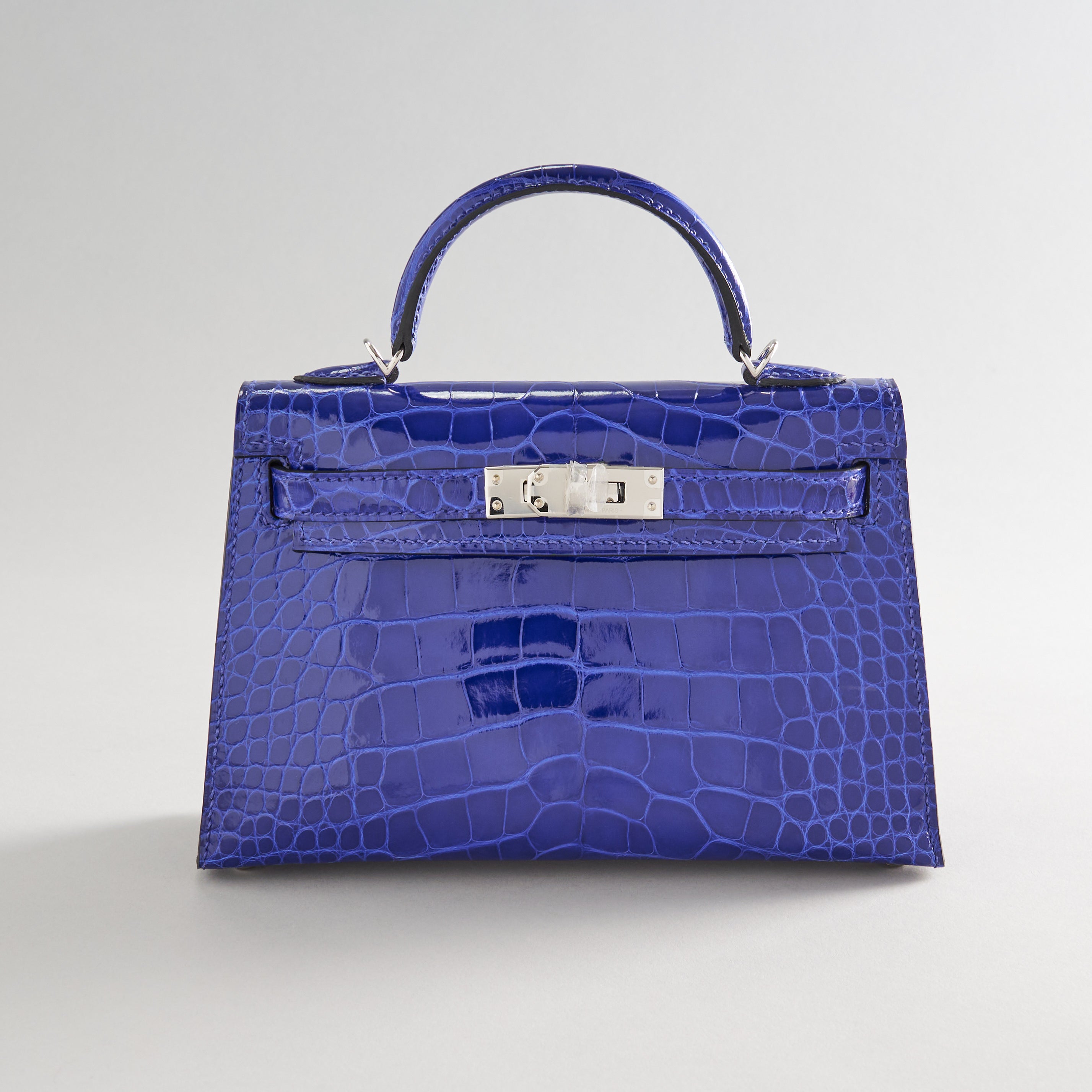 Hermès Kelly Mini Alligator Blue Electric Palladium Hardware