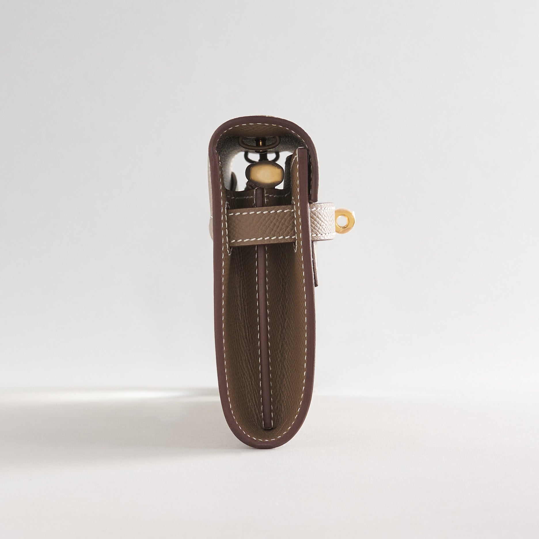 Hermès Kelly To Go Epsom Etoupe Gold Hardware Sellier