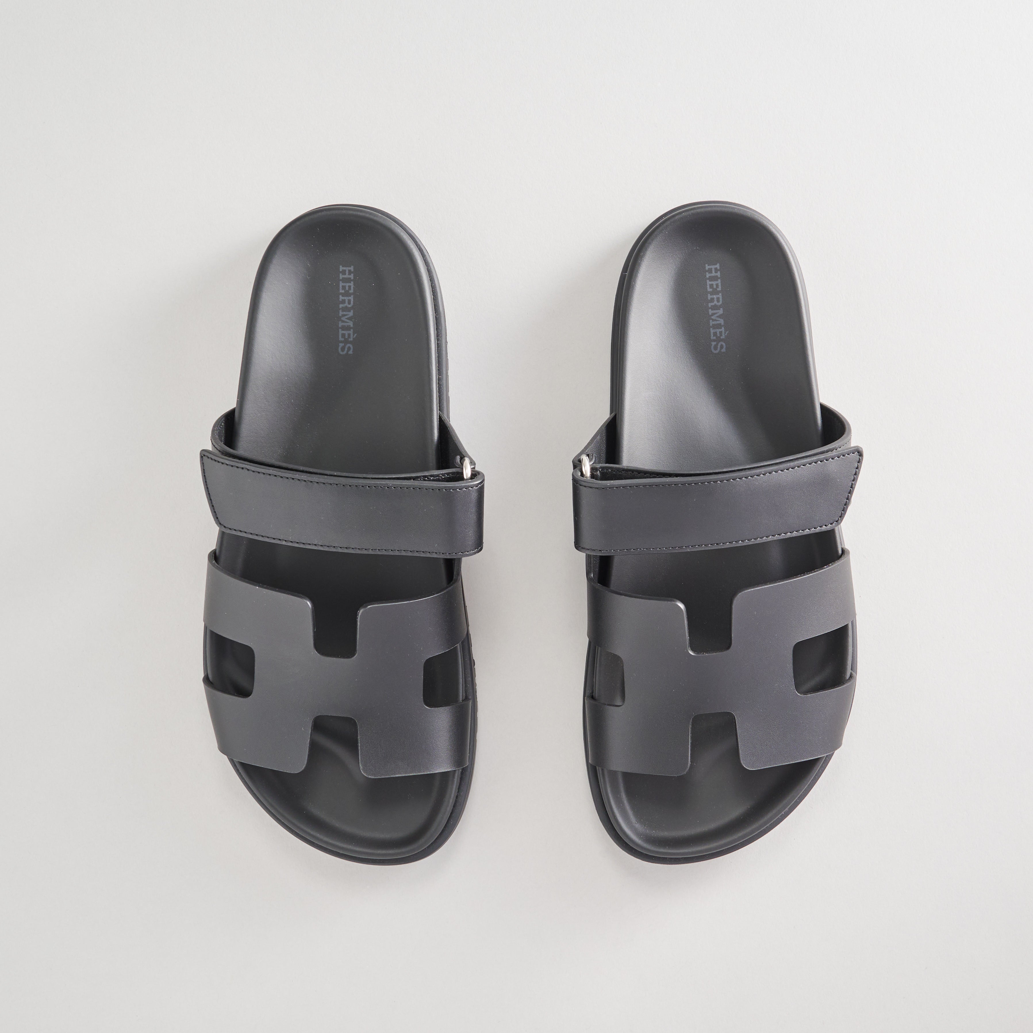 Hermès Chypre Sandals Black