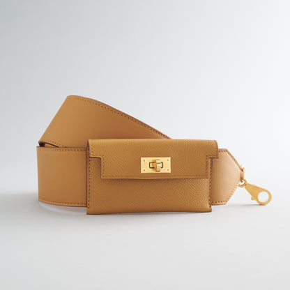 Hermès Kelly Pocket Shoulder Strap 105mm Swift Sesame/Sesame Gold Hardware