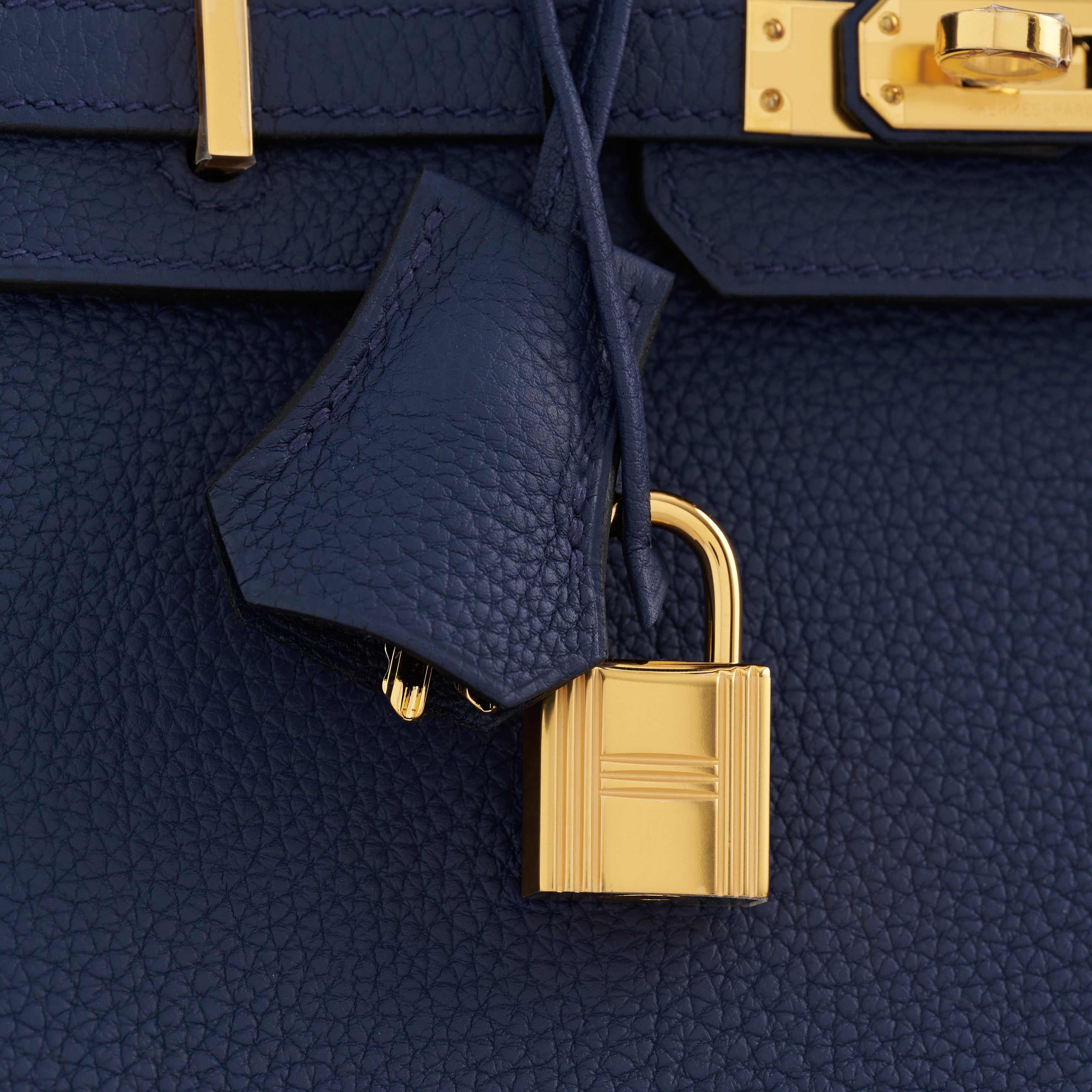 Hermès Birkin 25 Togo Blue Navy Gold Hardware