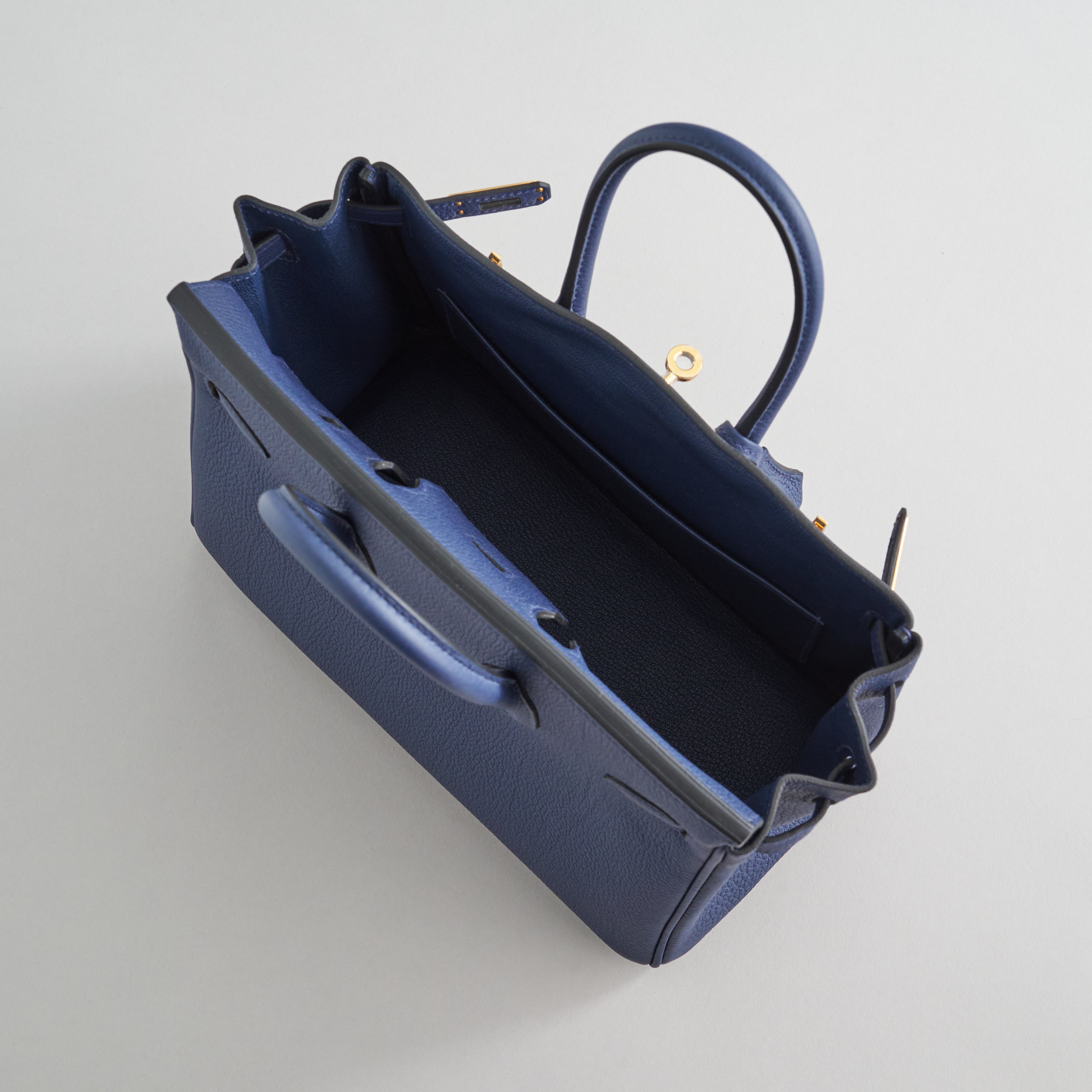 Hermès Birkin 25 Togo Blue Navy Gold Hardware