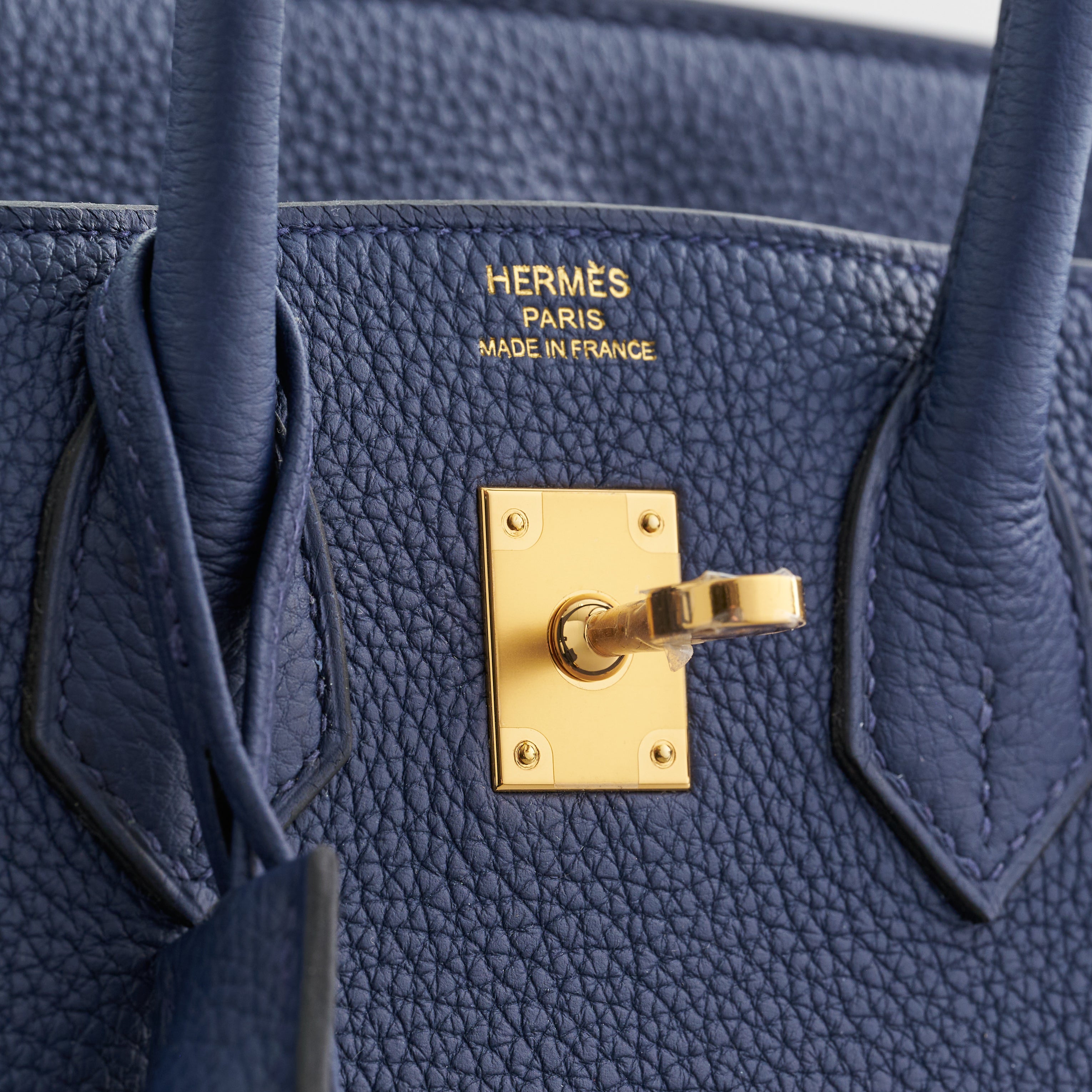 Hermès Birkin 25 Togo Blue Navy Gold Hardware