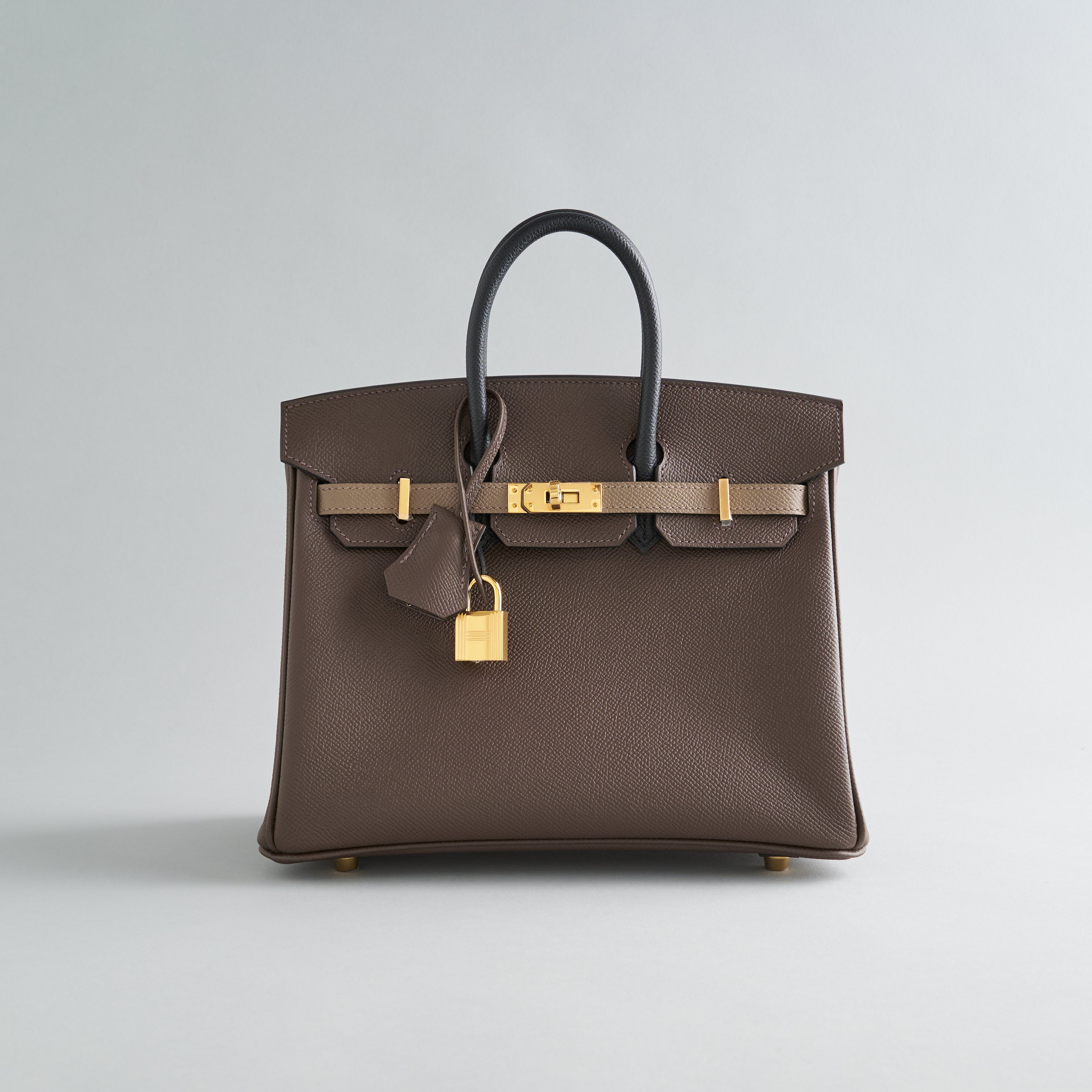 Hermès Birkin 25 Epsom Ecorce/Etoupe/Black Gold Hardware