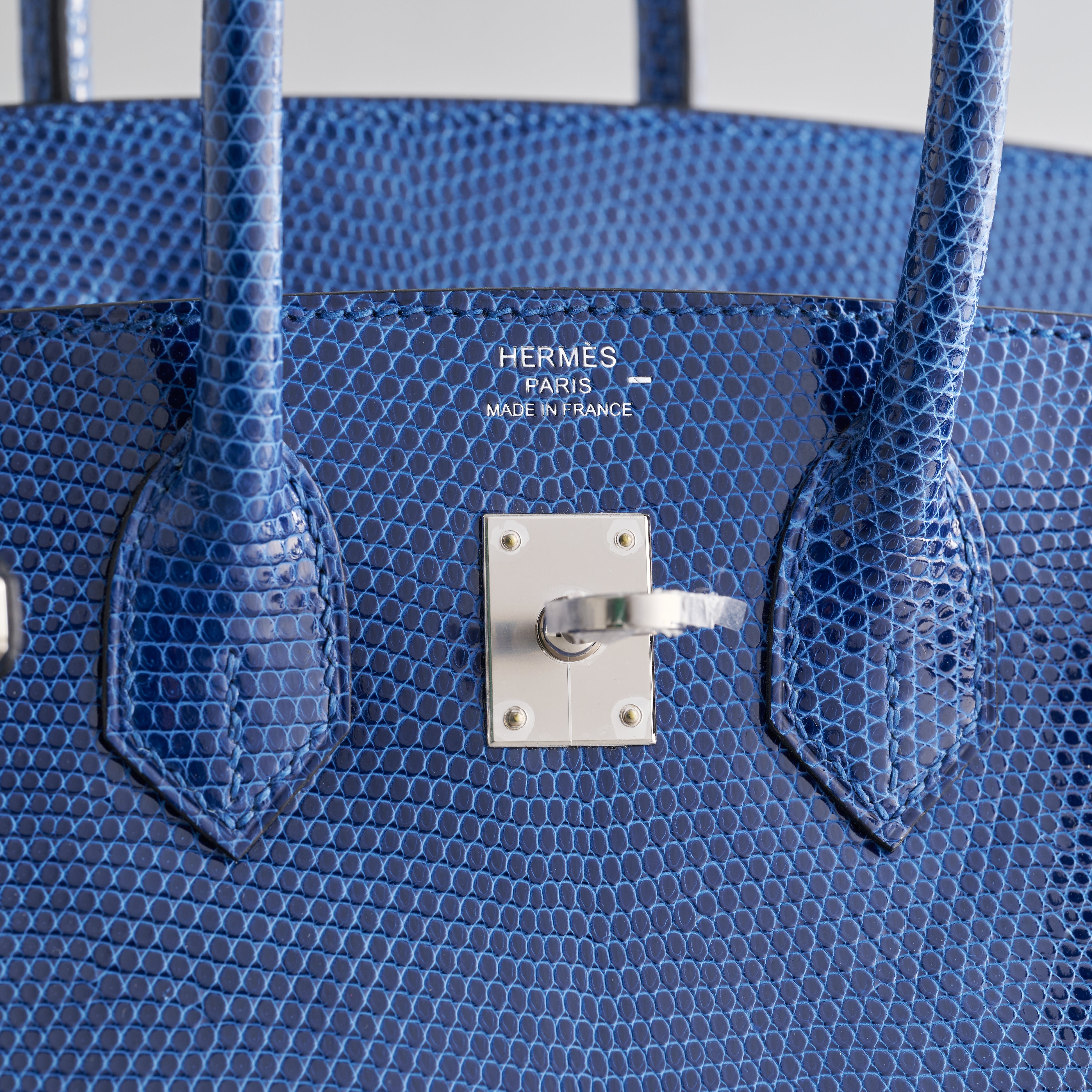 Hermès Birkin 25 Lizard Blue Sapphire Palladium Niloticus