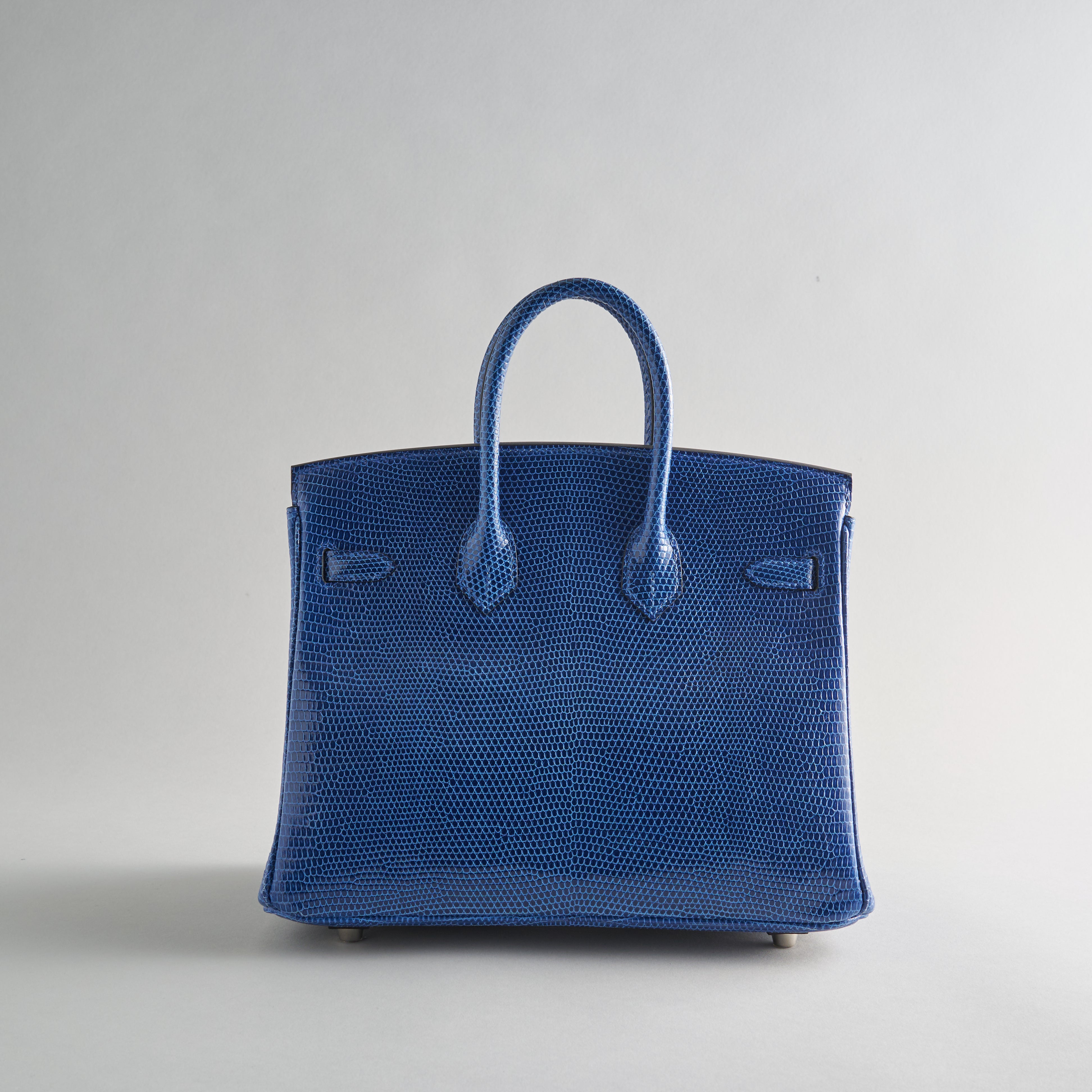 Hermès Birkin 25 Lizard Blue Sapphire Palladium Niloticus