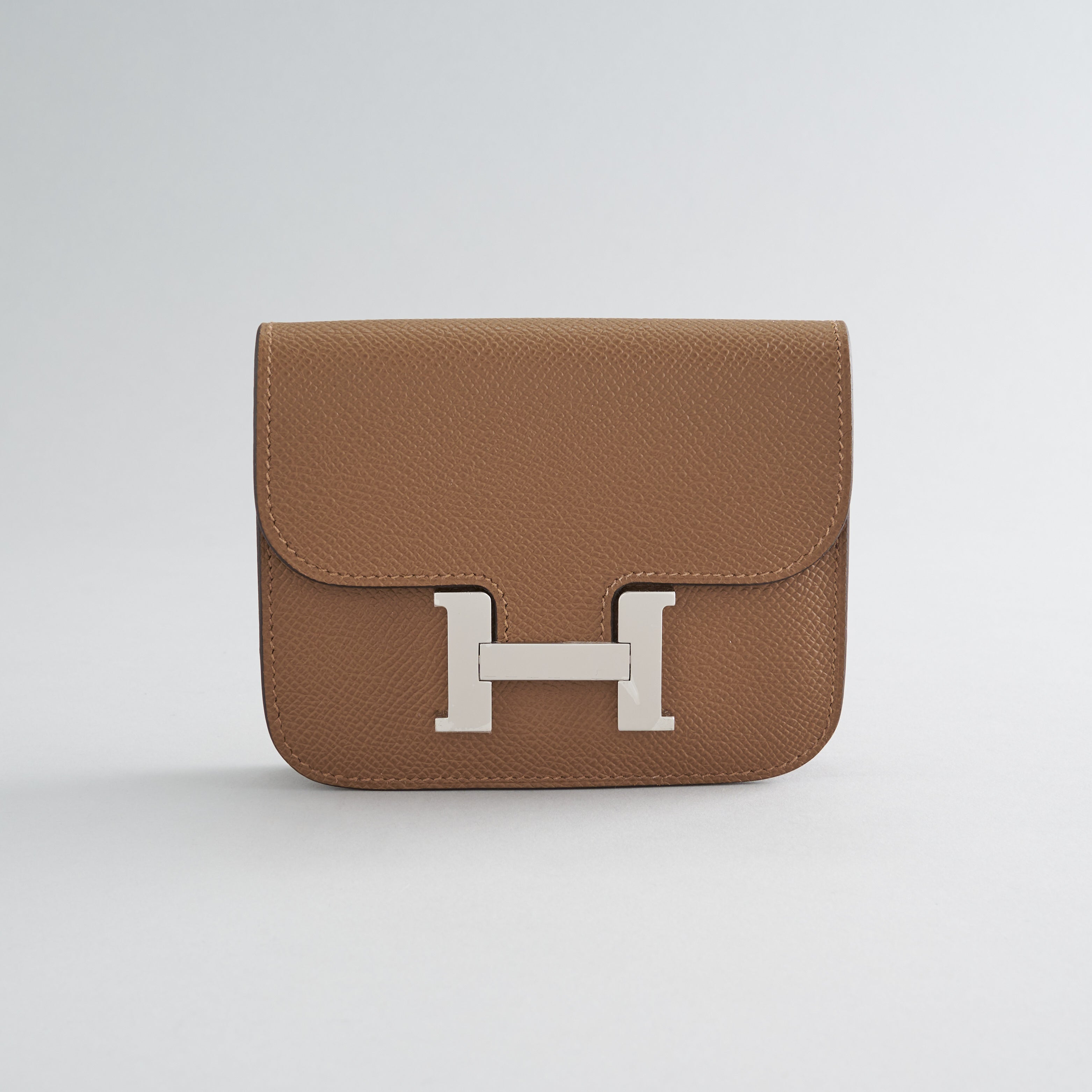 Hermès Constance Slim Wallet Epsom Alezan Palladium