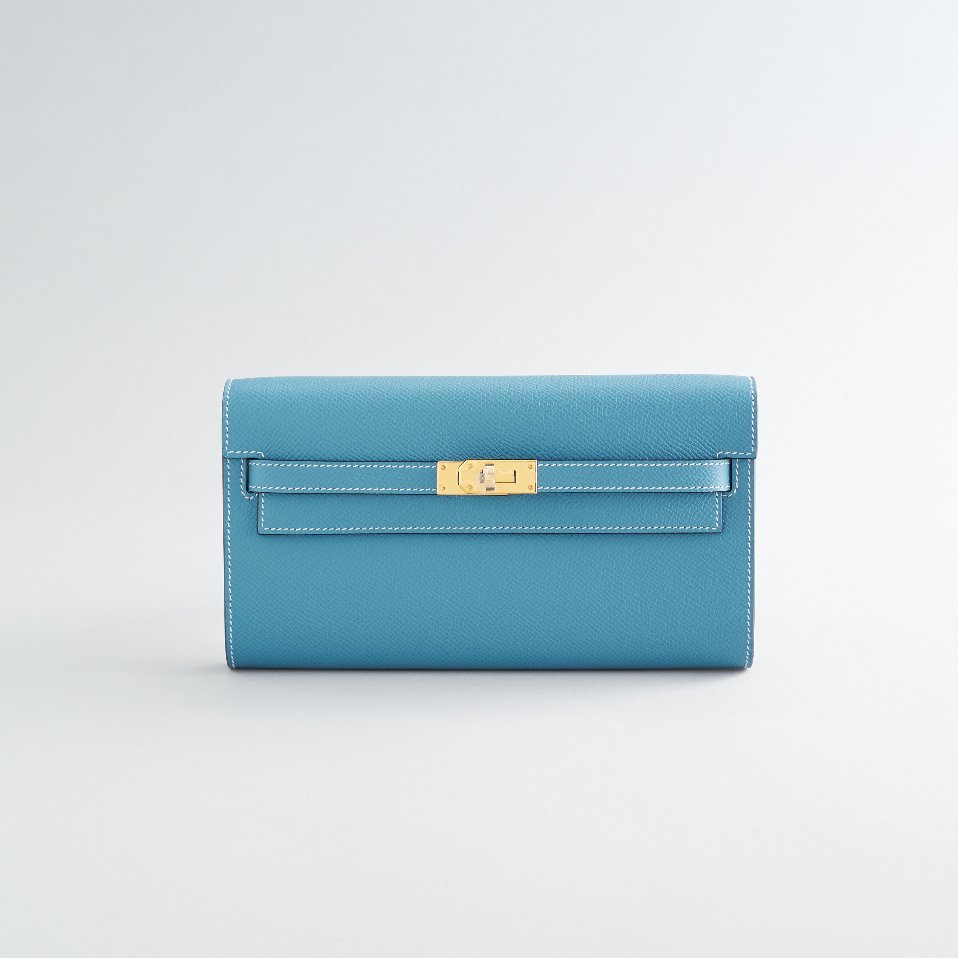 Hermès Kelly To Go Epsom Blue Jean Gold Hardware