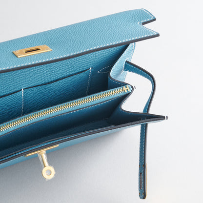 Hermès Kelly To Go Epsom Blue Jean Gold Hardware