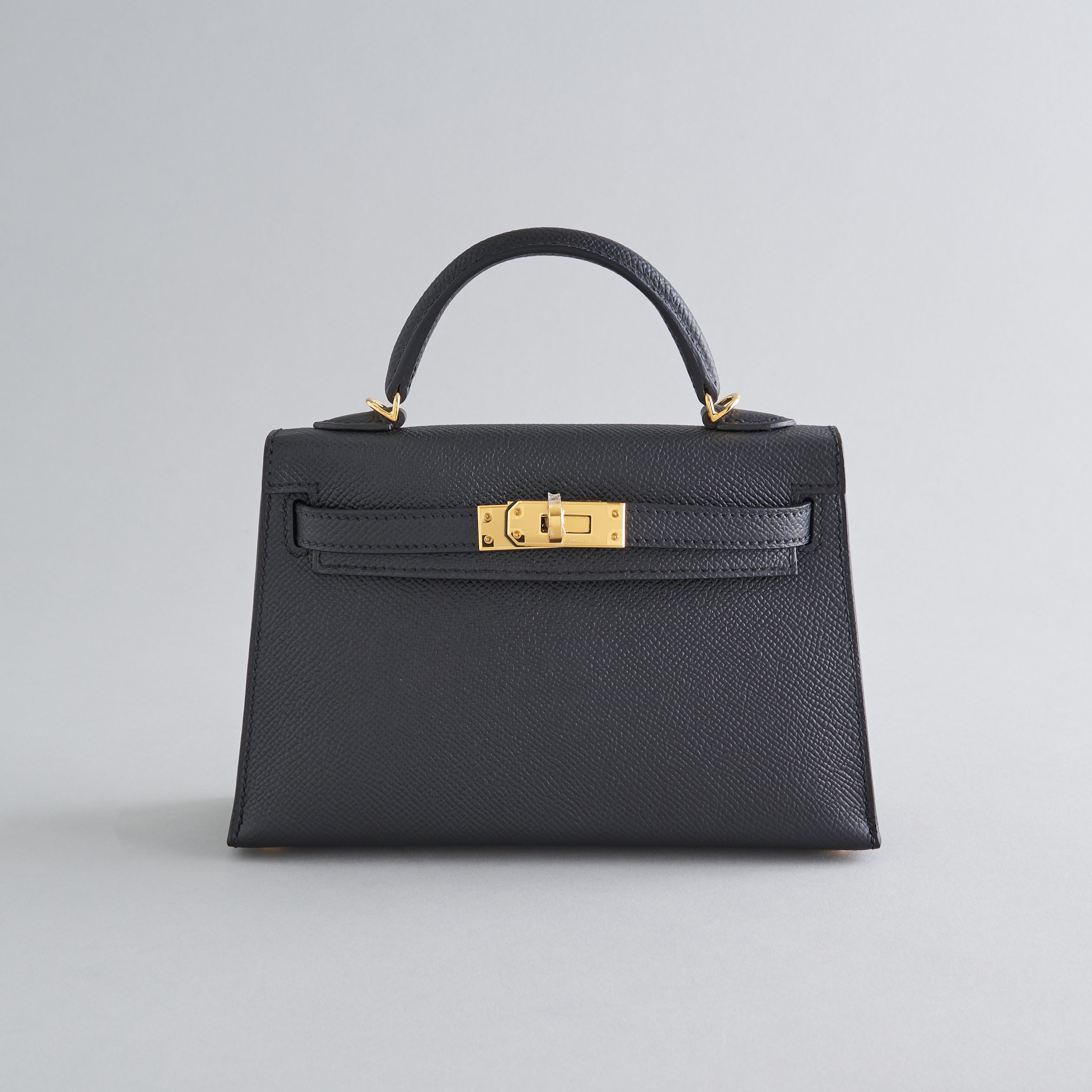 Hermès Kelly Mini Epsom Sellier Black Gold Hardware