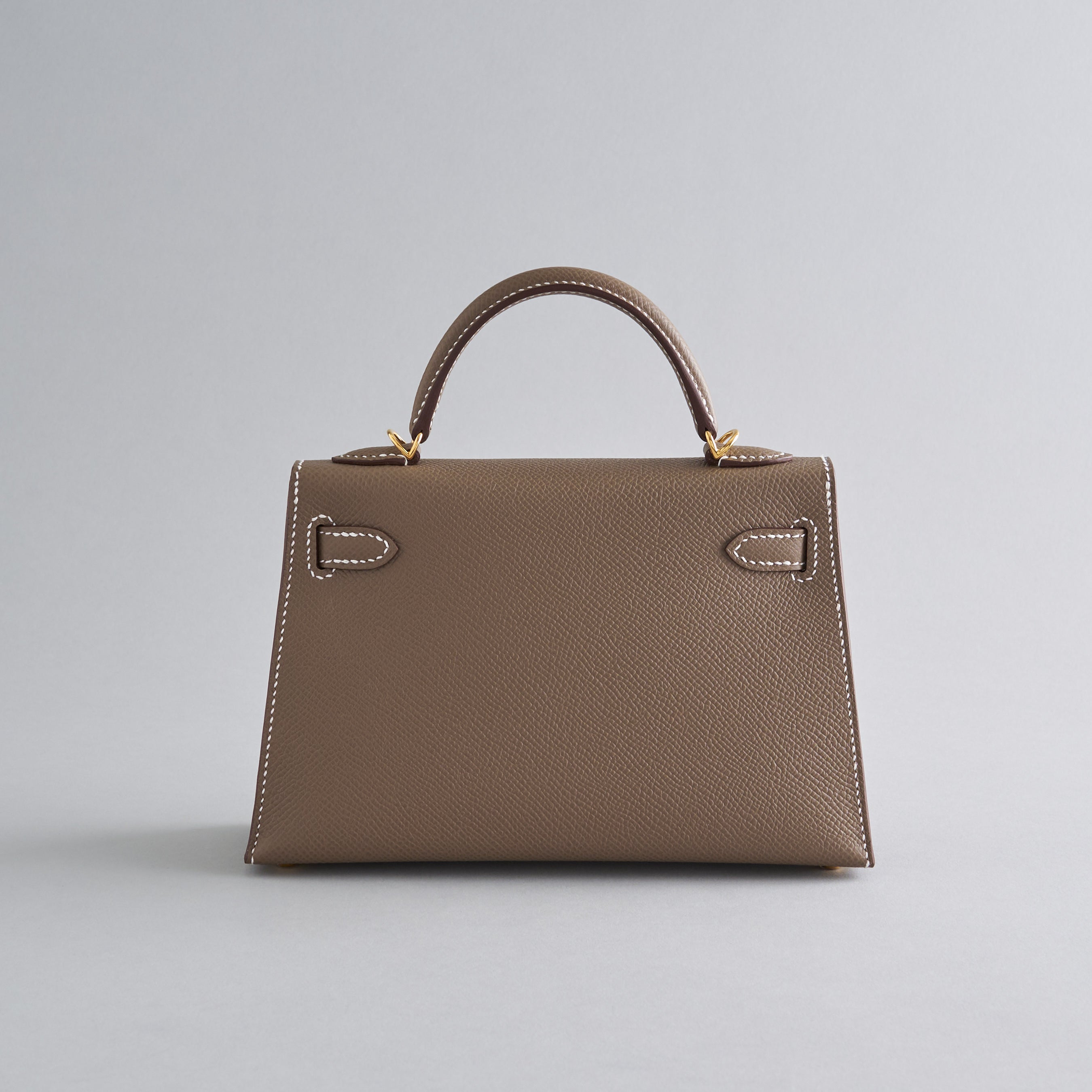 Hermès Kelly Mini Epsom Sellier Etoupe Gold Hardware