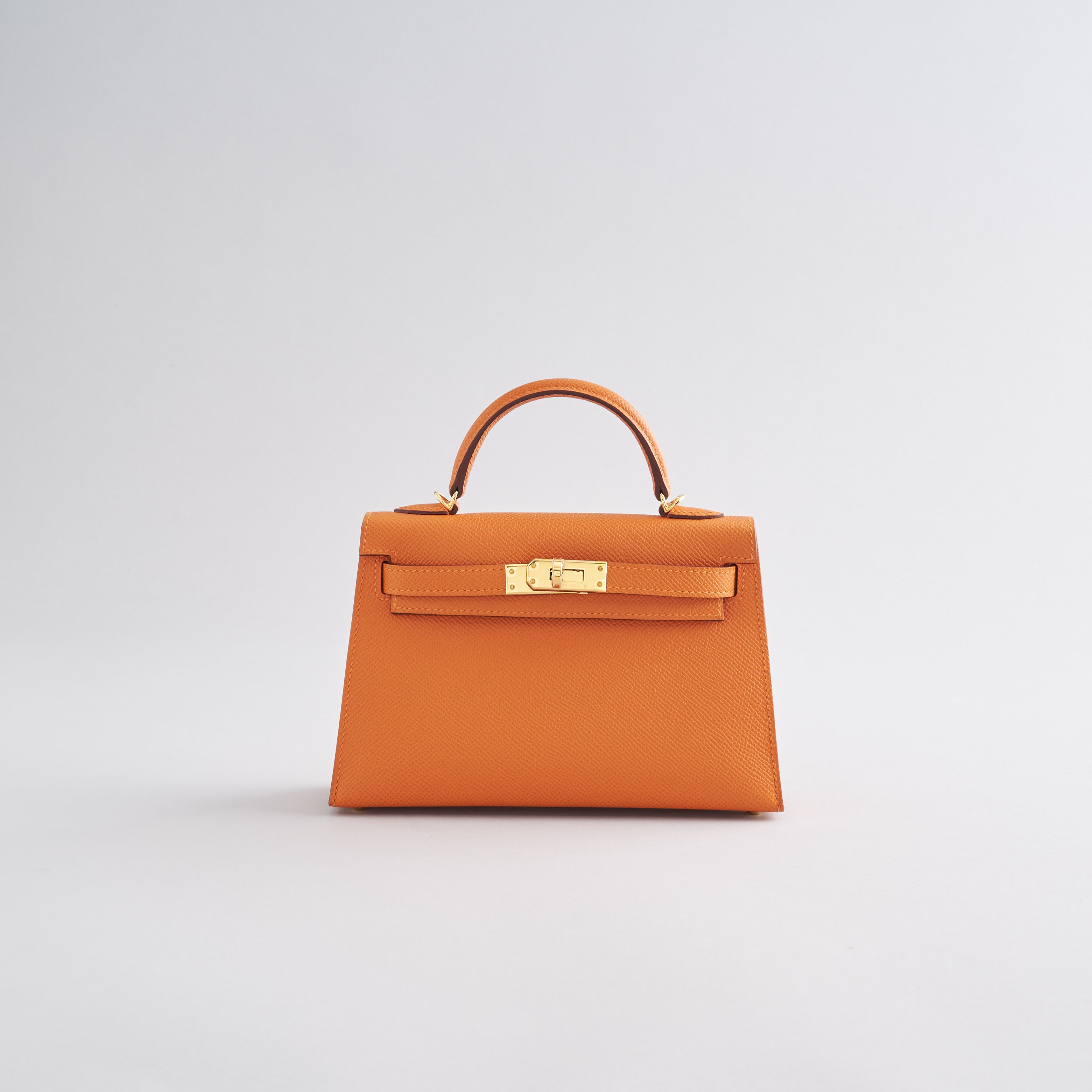 Hermès Kelly Mini Epsom Orange Gold Hardware