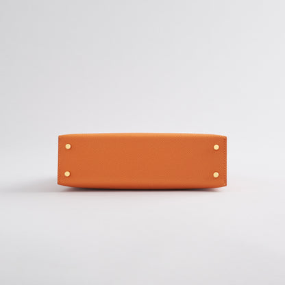 Hermès Kelly Mini Epsom Orange Gold Hardware