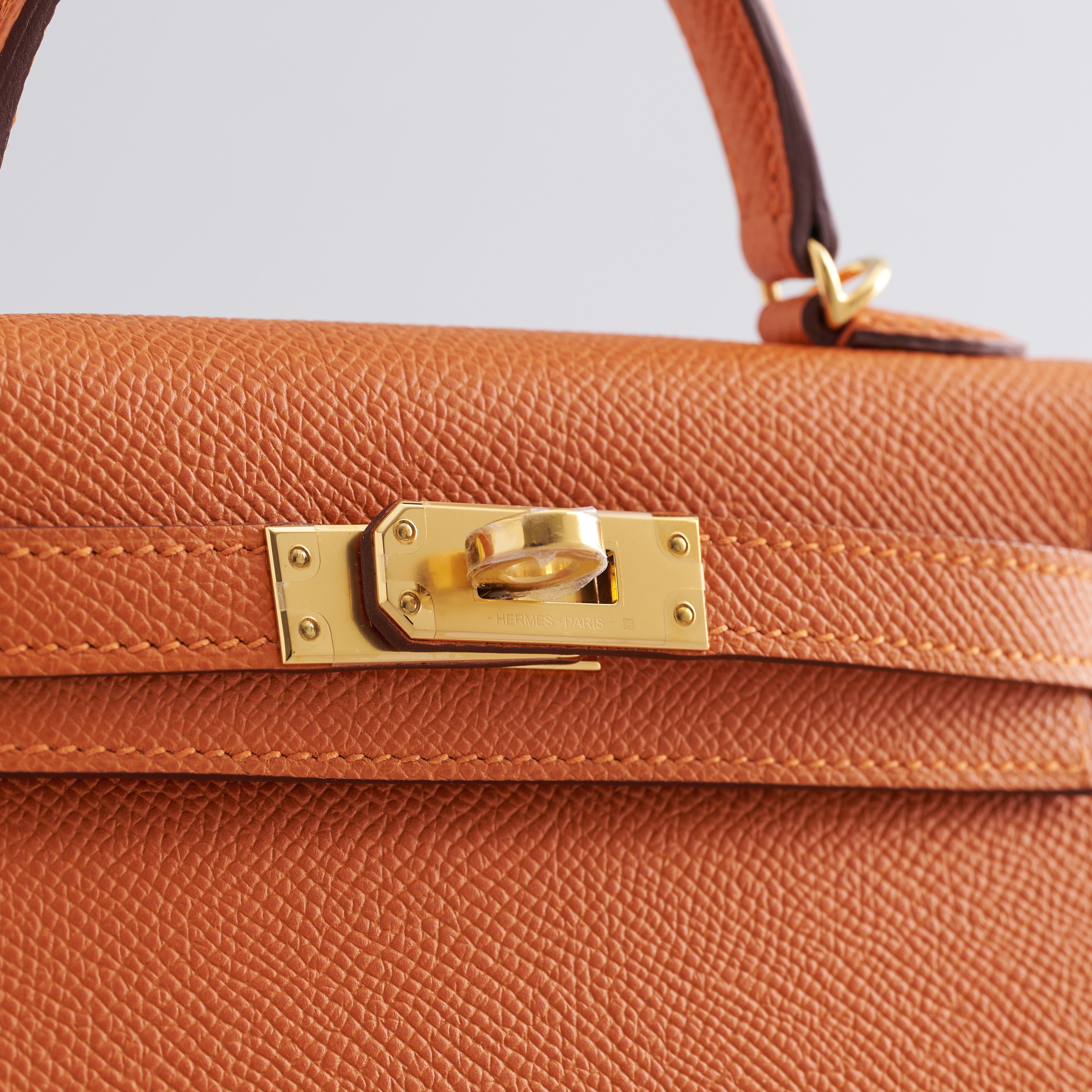 Hermès Kelly Mini Epsom Orange Gold Hardware