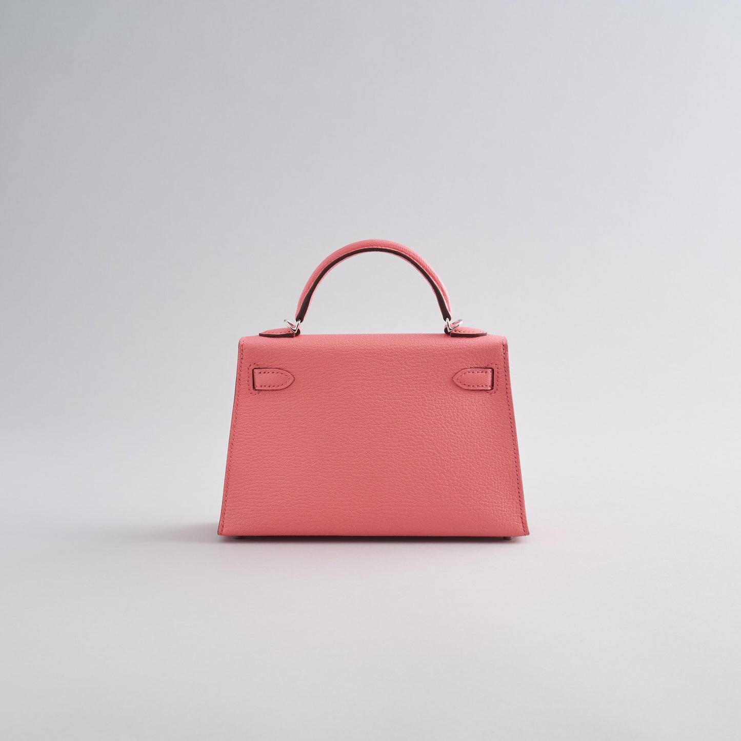 Hermès Kelly Verso Mini Chevre Rose d'Ete/Rouge Venetian Palladium Hardware