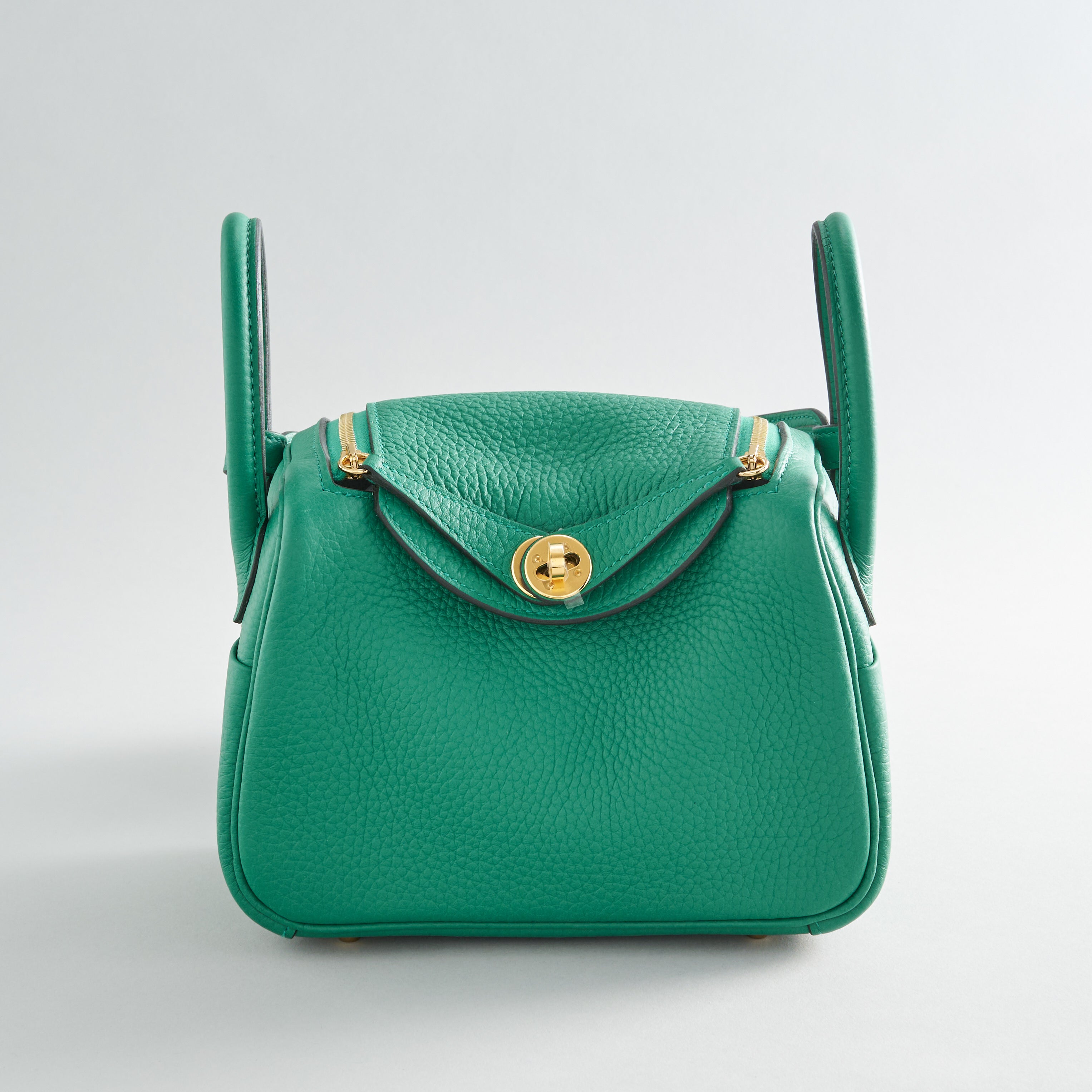 Hermès Lindy 20 Clemence Vert Vertigo Gold Hardware