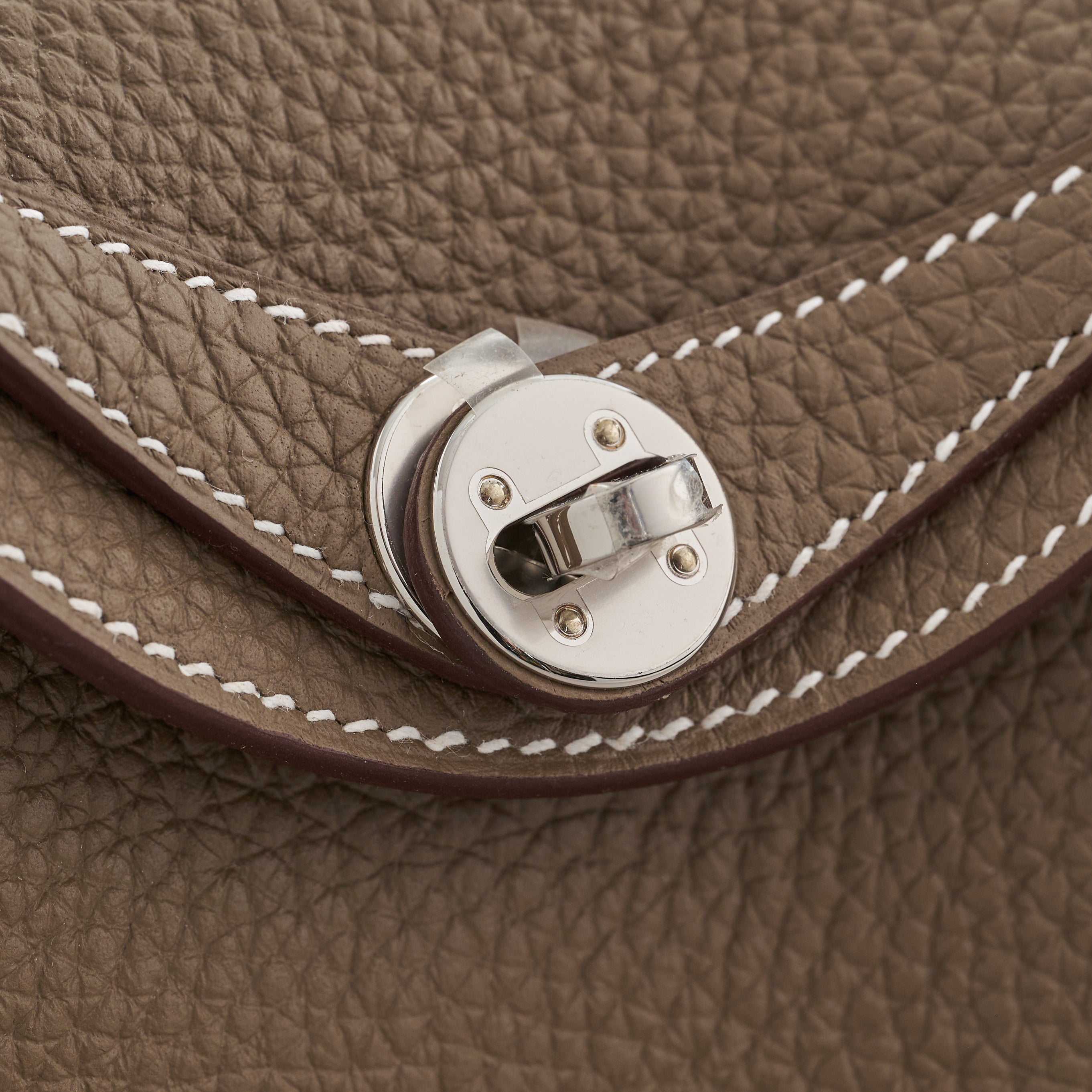 Hermès Lindy 20 Clemence Etoupe Palladium Hardware