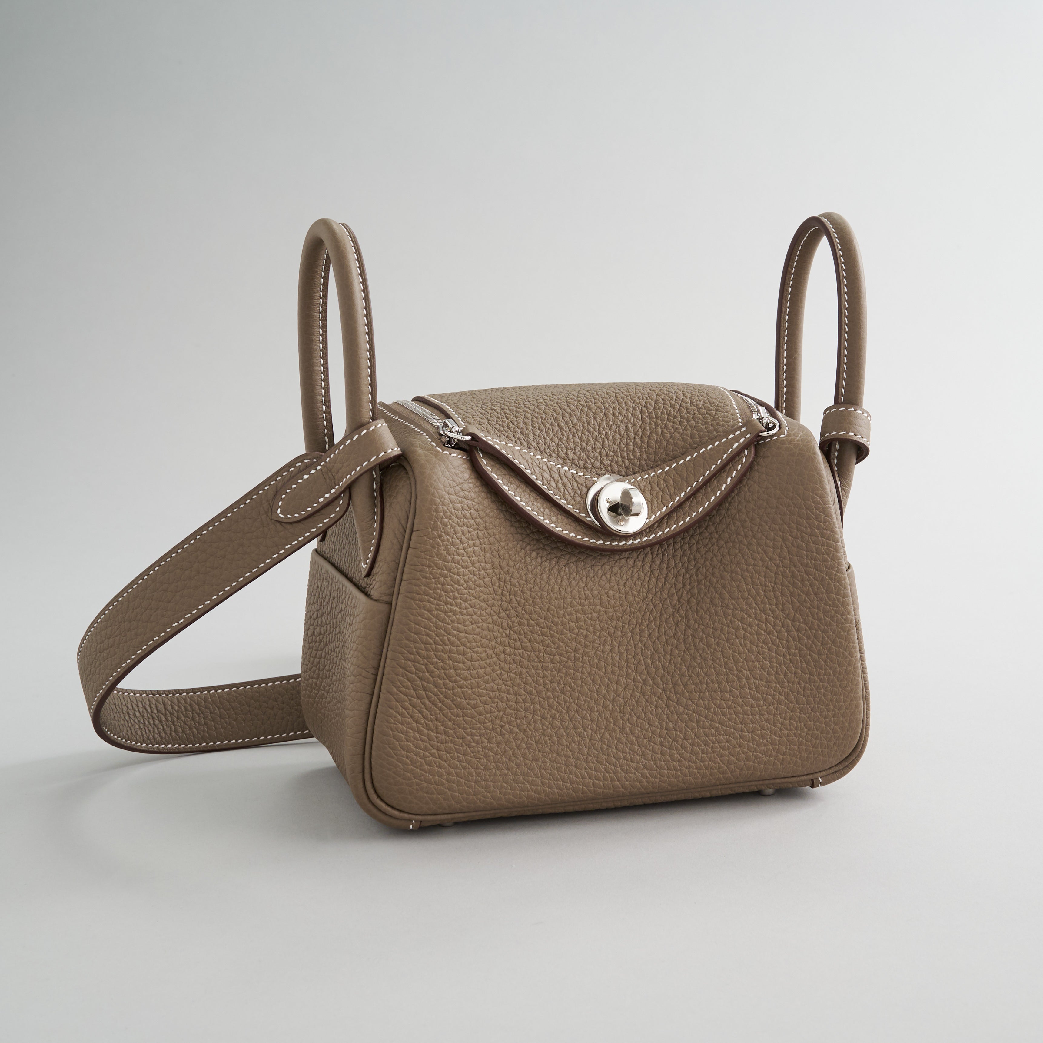 Hermès Lindy 20 Clemence Etoupe Palladium Hardware