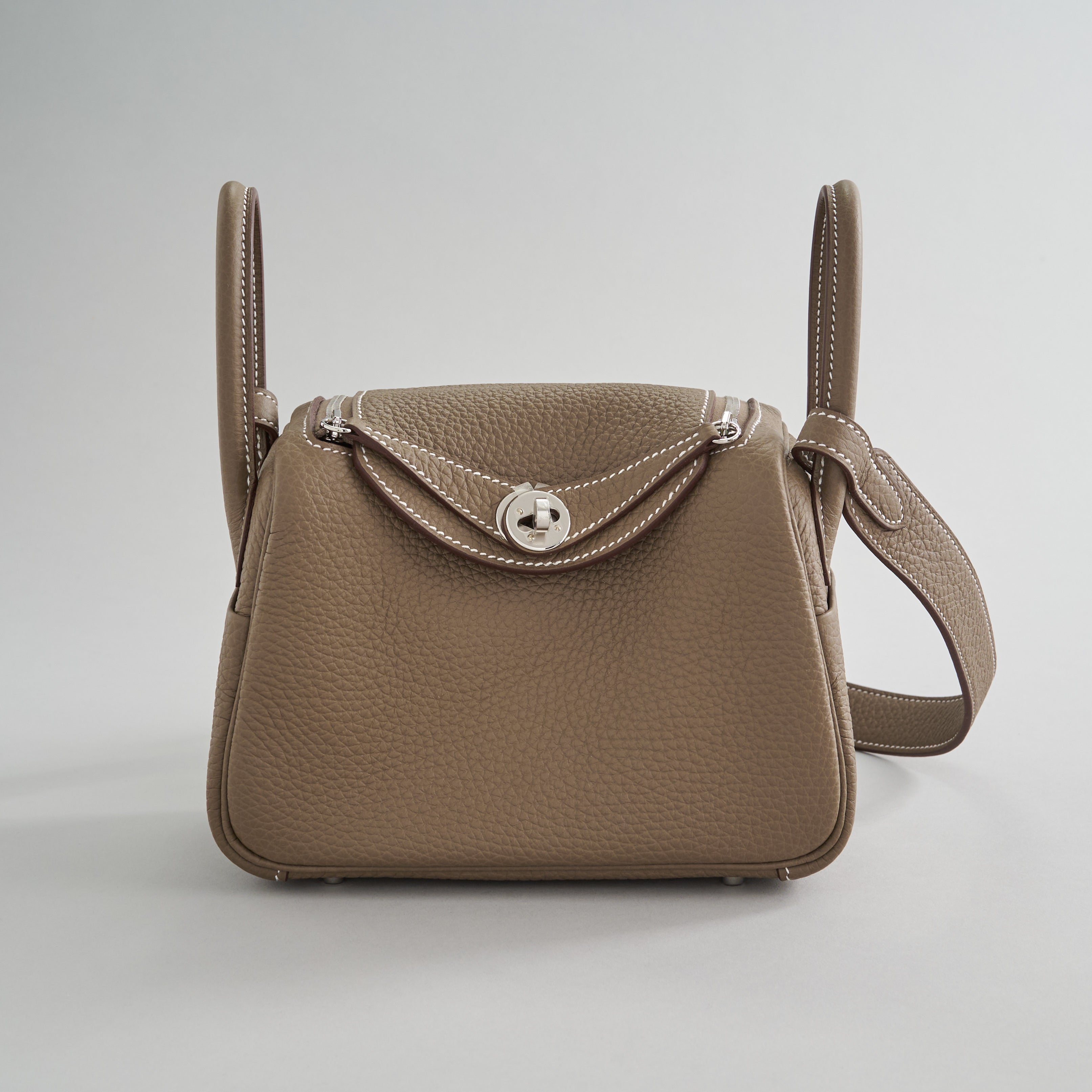 Hermès Lindy 20 Clemence Etoupe Palladium Hardware