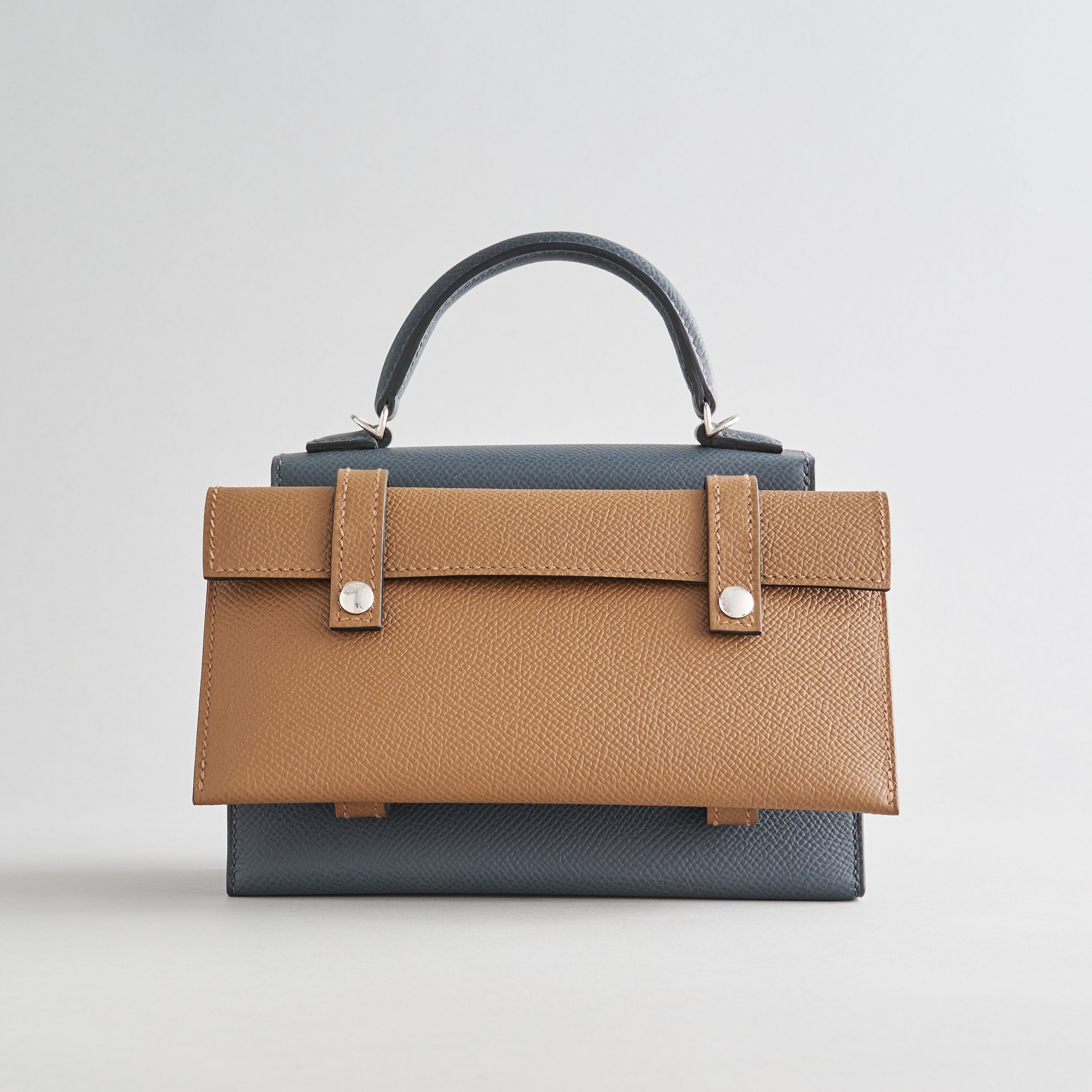 Hermès Kelly Doll Picto Mini Epsom Misty/Black/V Fizz/Alezan Palladium Hardware