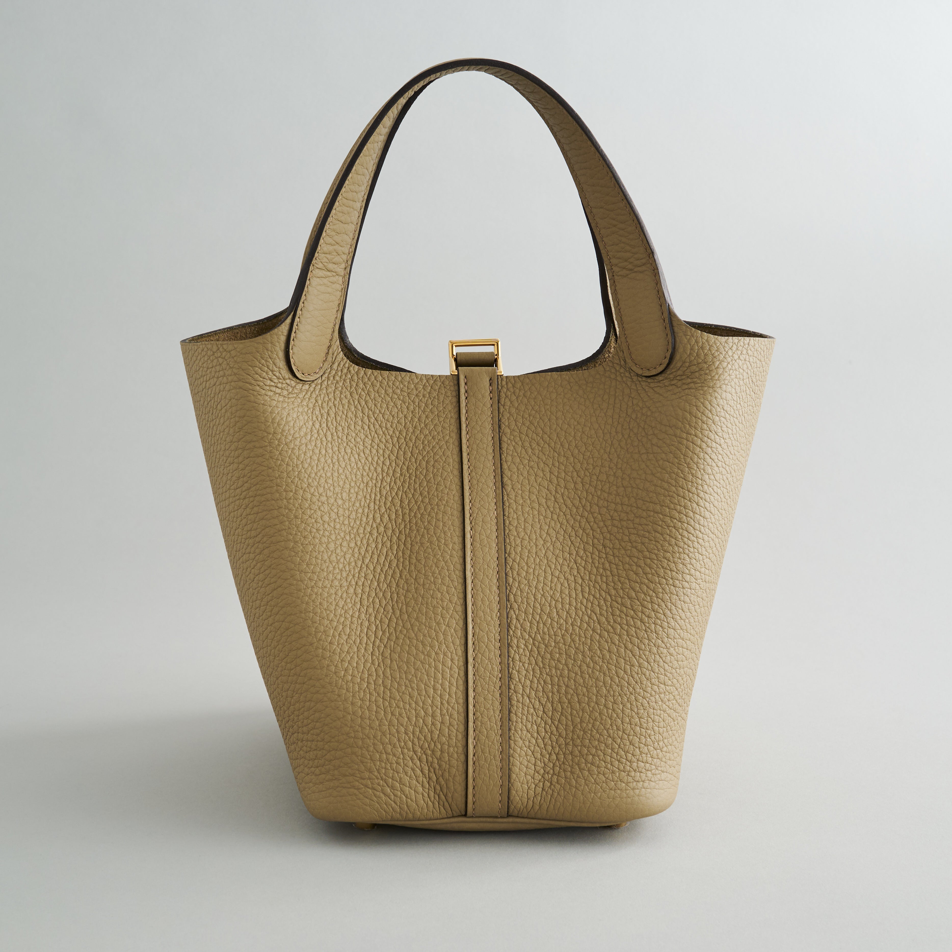 Hermès Picotin 18 Clemence Beige Marfa Gold Hardware