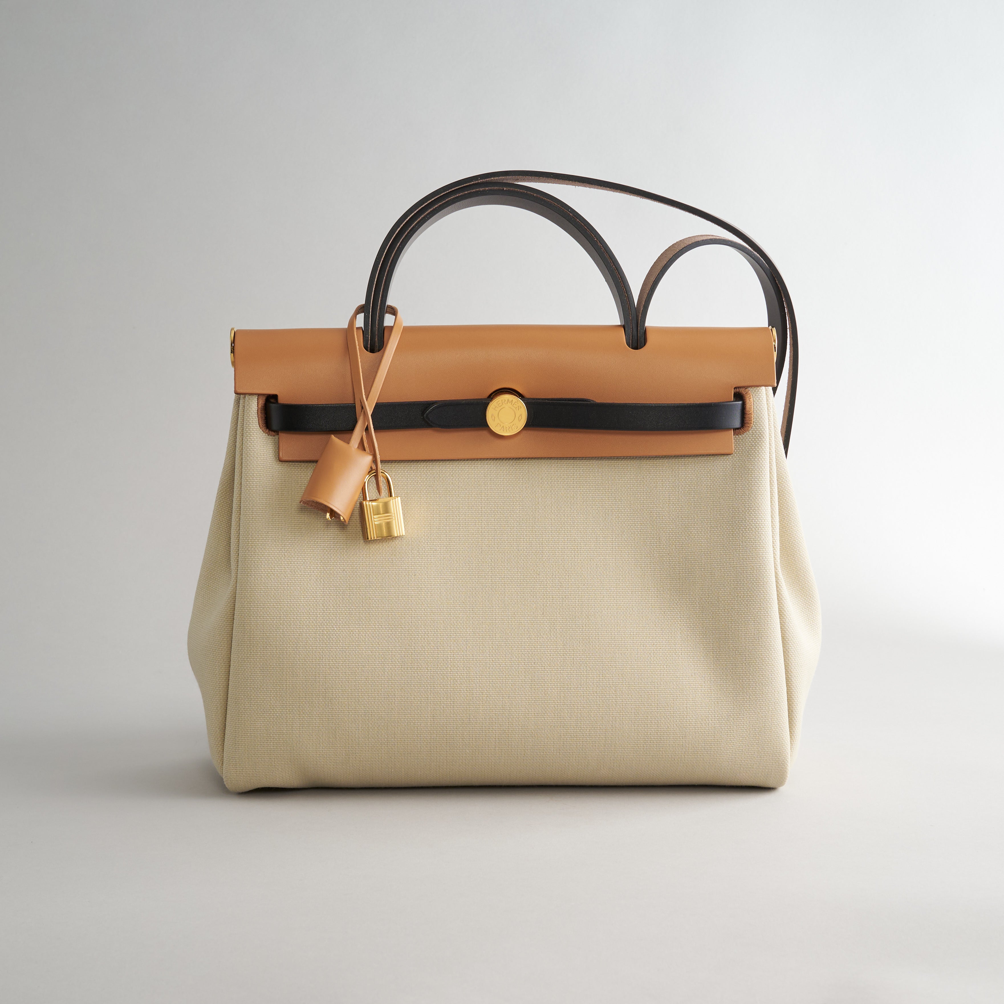 Hermès Herbag Zip 31 Beton/Ebene/Sable/Natural Gold Hardware