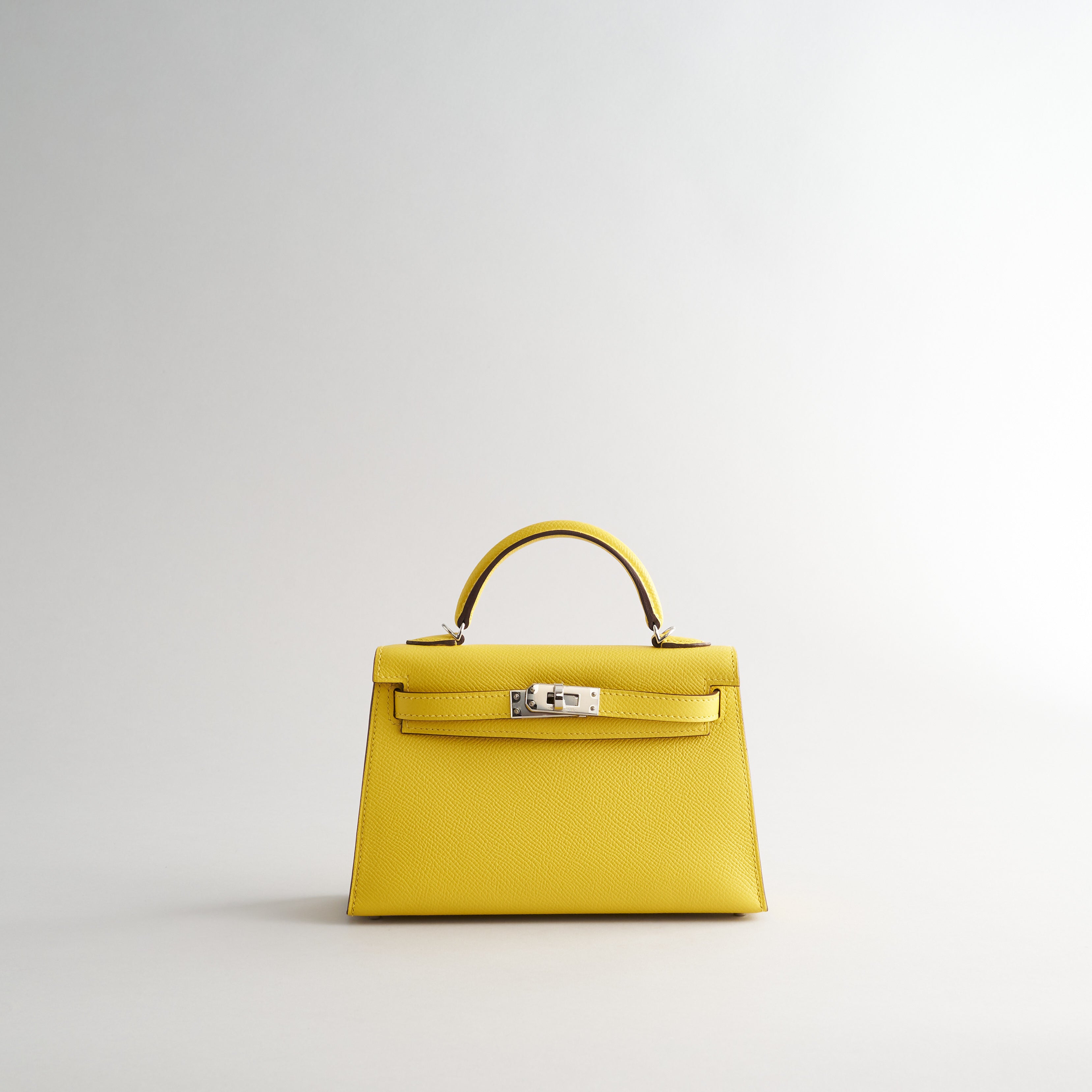 Hermès Kelly Mini Epsom Jaune de Naples Palladium Hardware