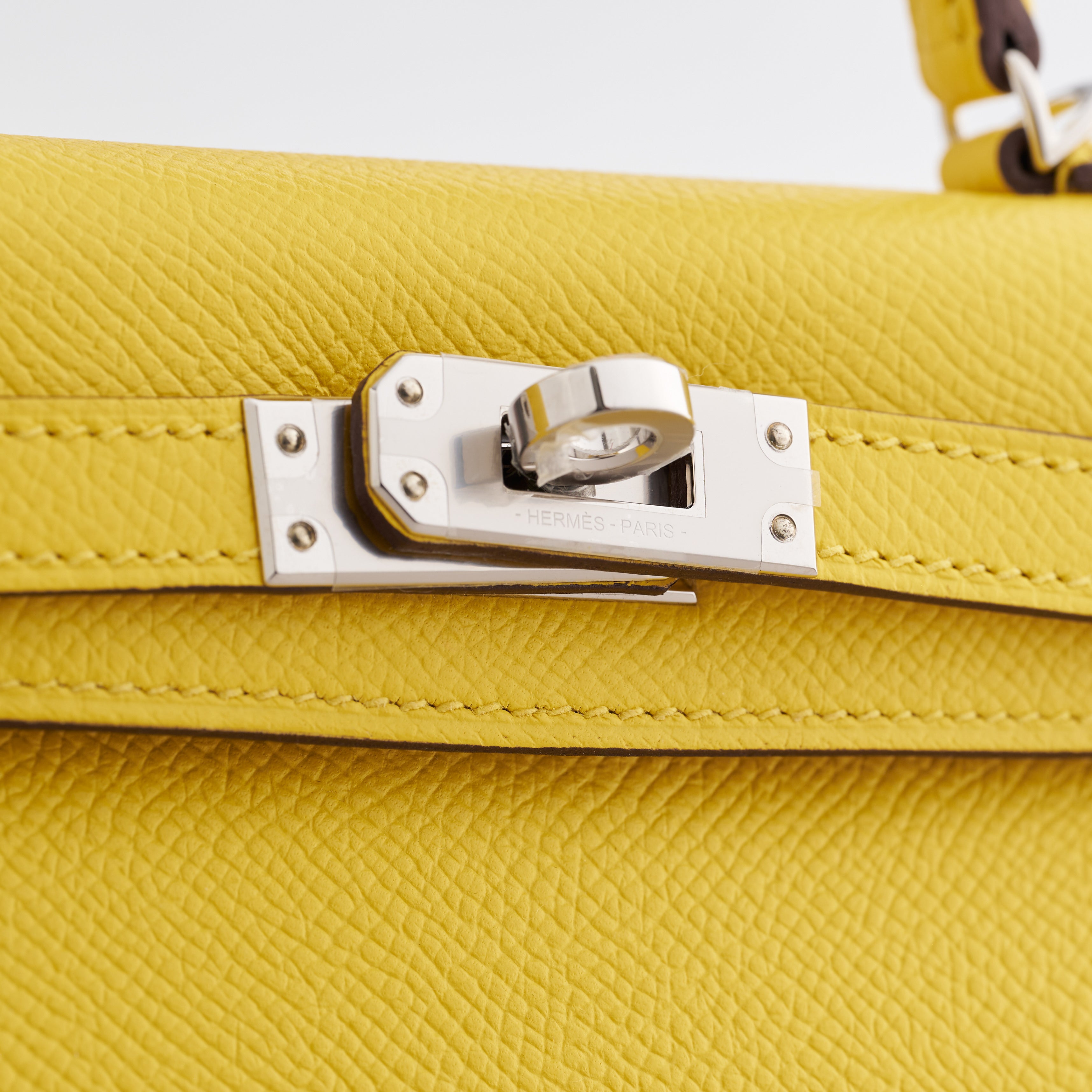 Hermès Kelly Mini Epsom Jaune de Naples Palladium Hardware